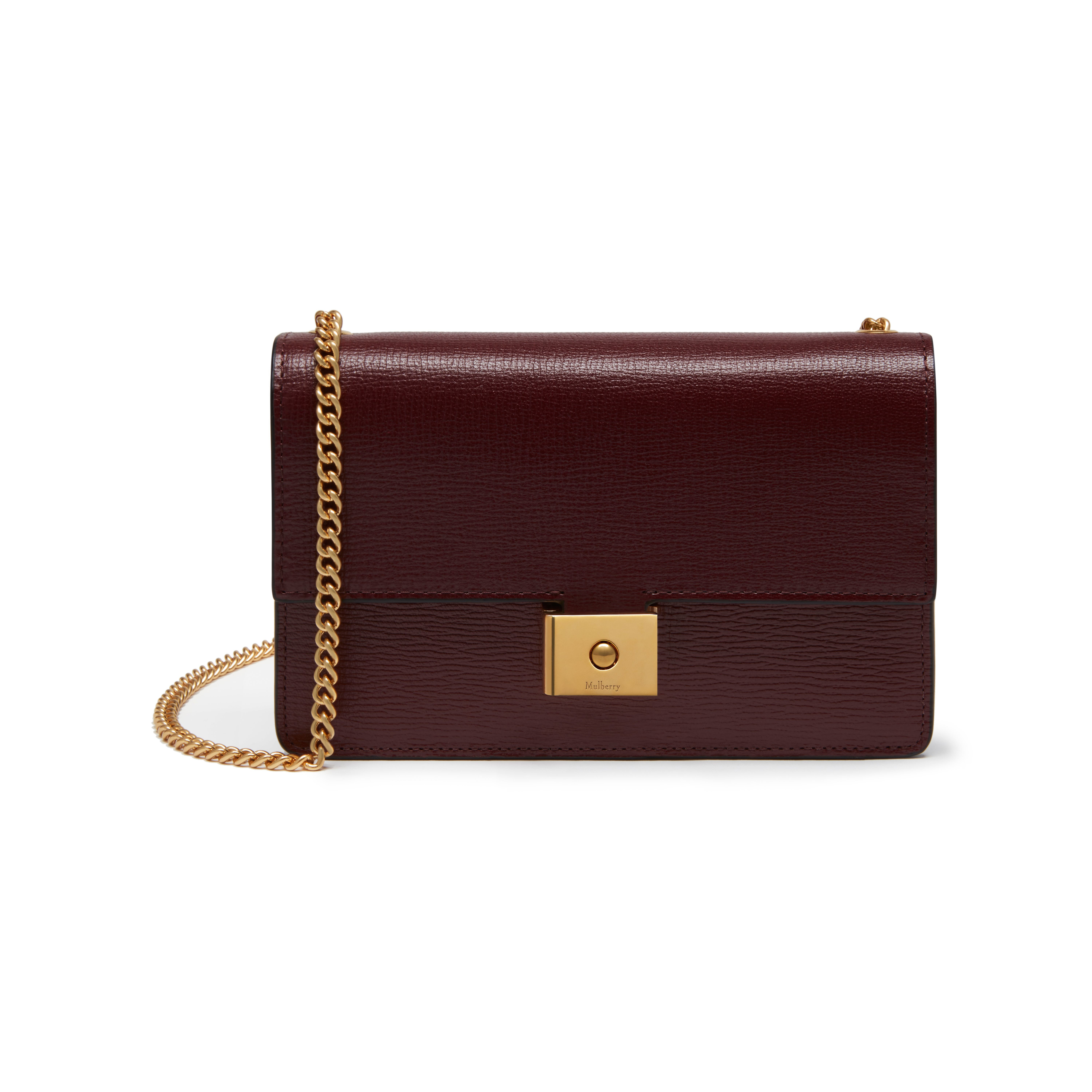 mulberry red clutch bag