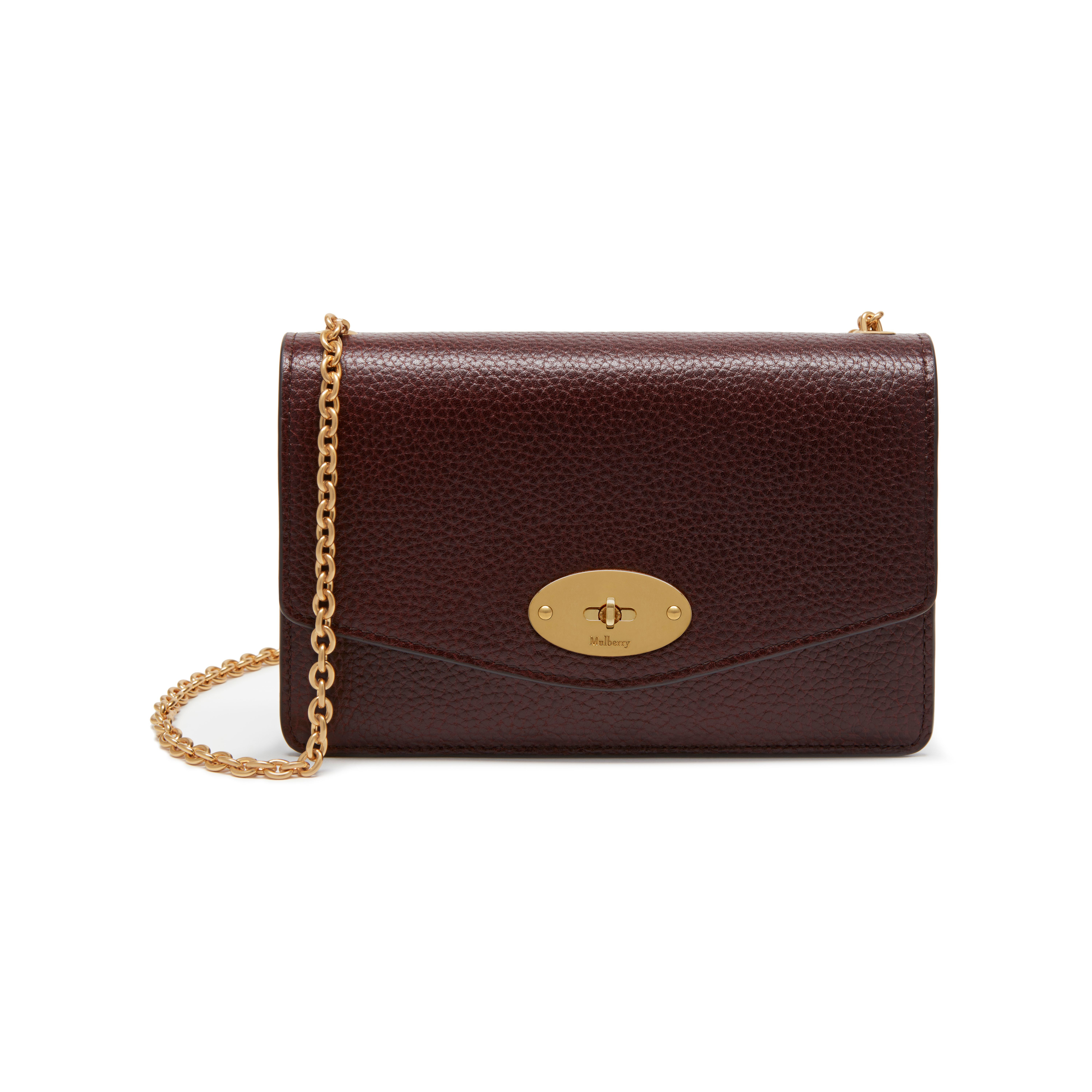 Mulberry Postman's Lock Clutch in Brown (oxblood) | Lyst