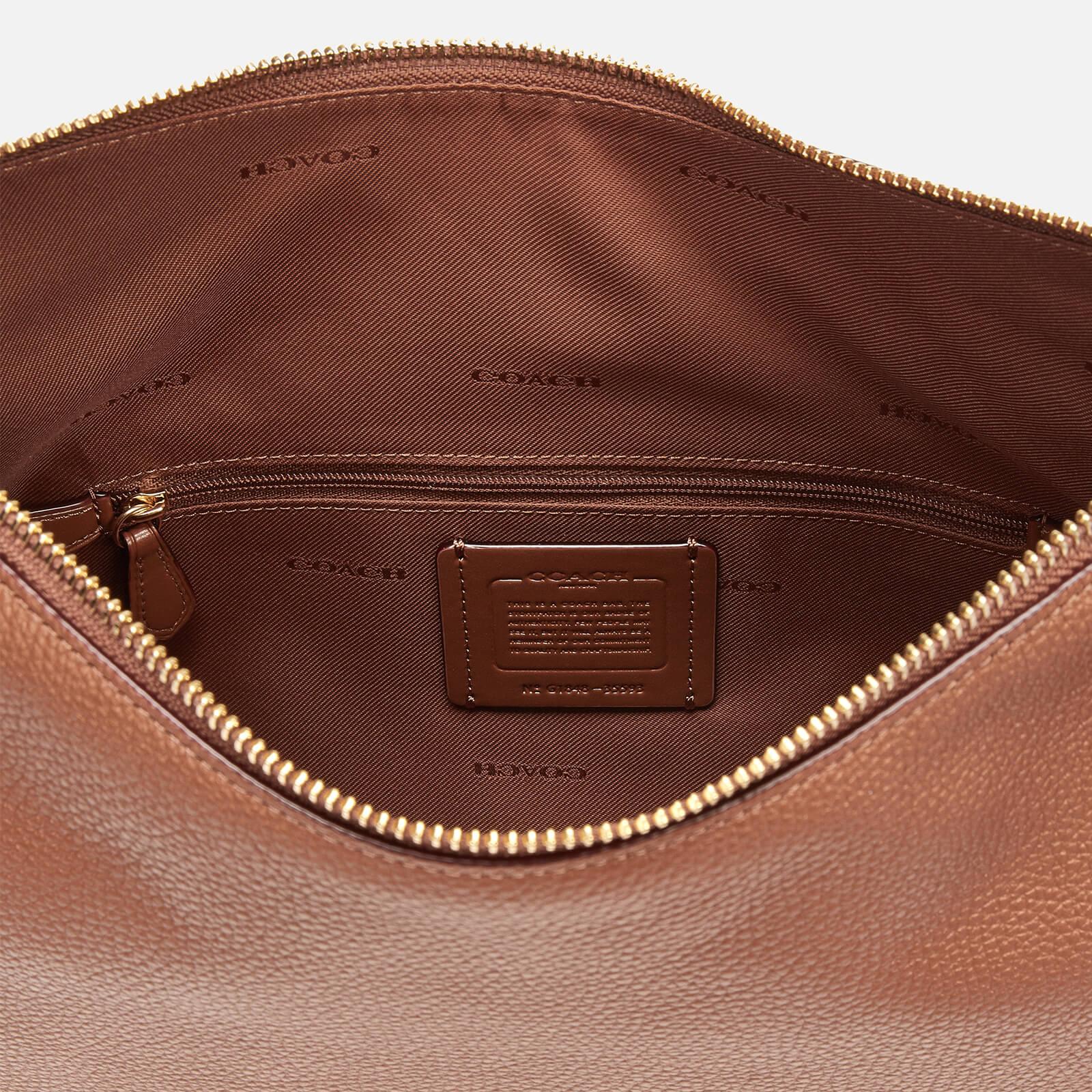 COACH Polished Pebble Leather Sutton Hobo Bag in Brown - Lyst