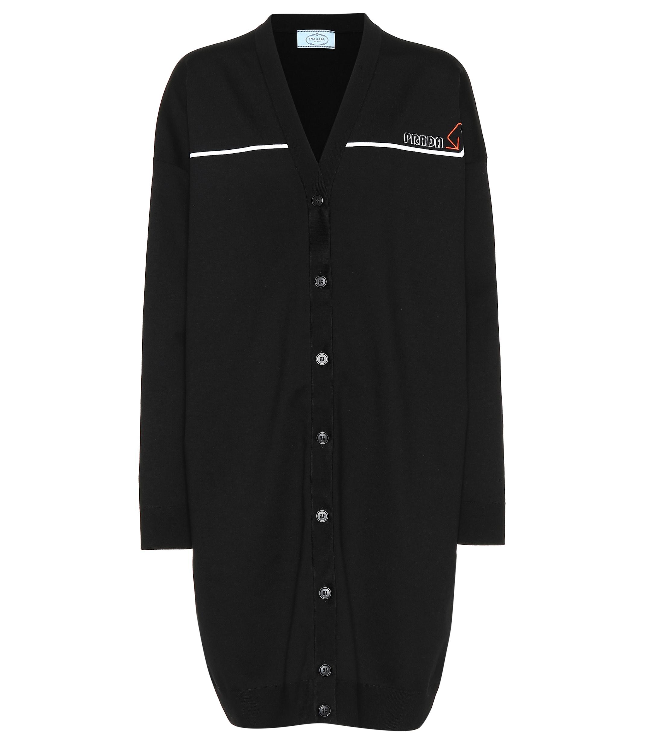 prada black cardigan