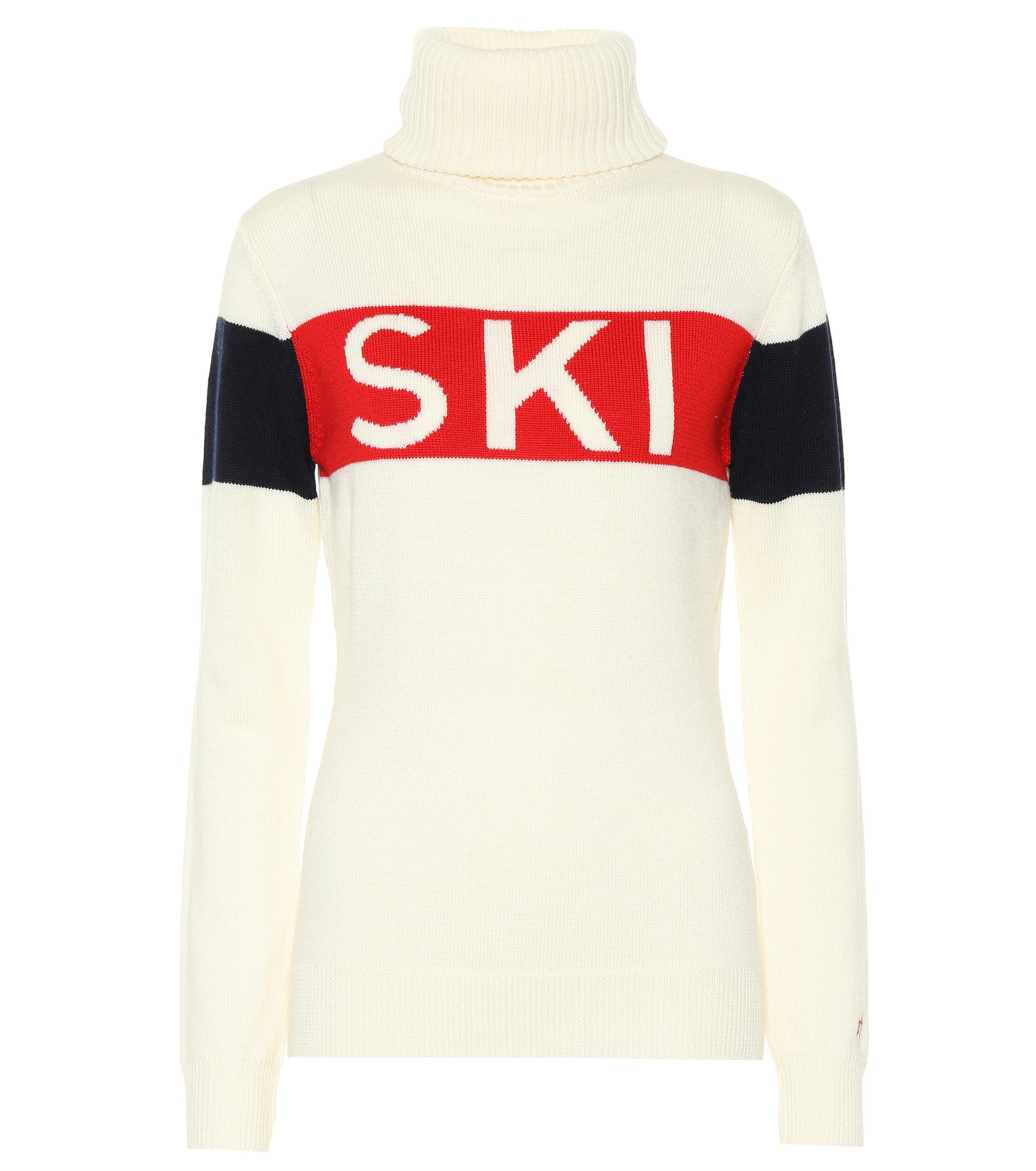 Lyst - Perfect Moment Ski Merino Wool Sweater in White