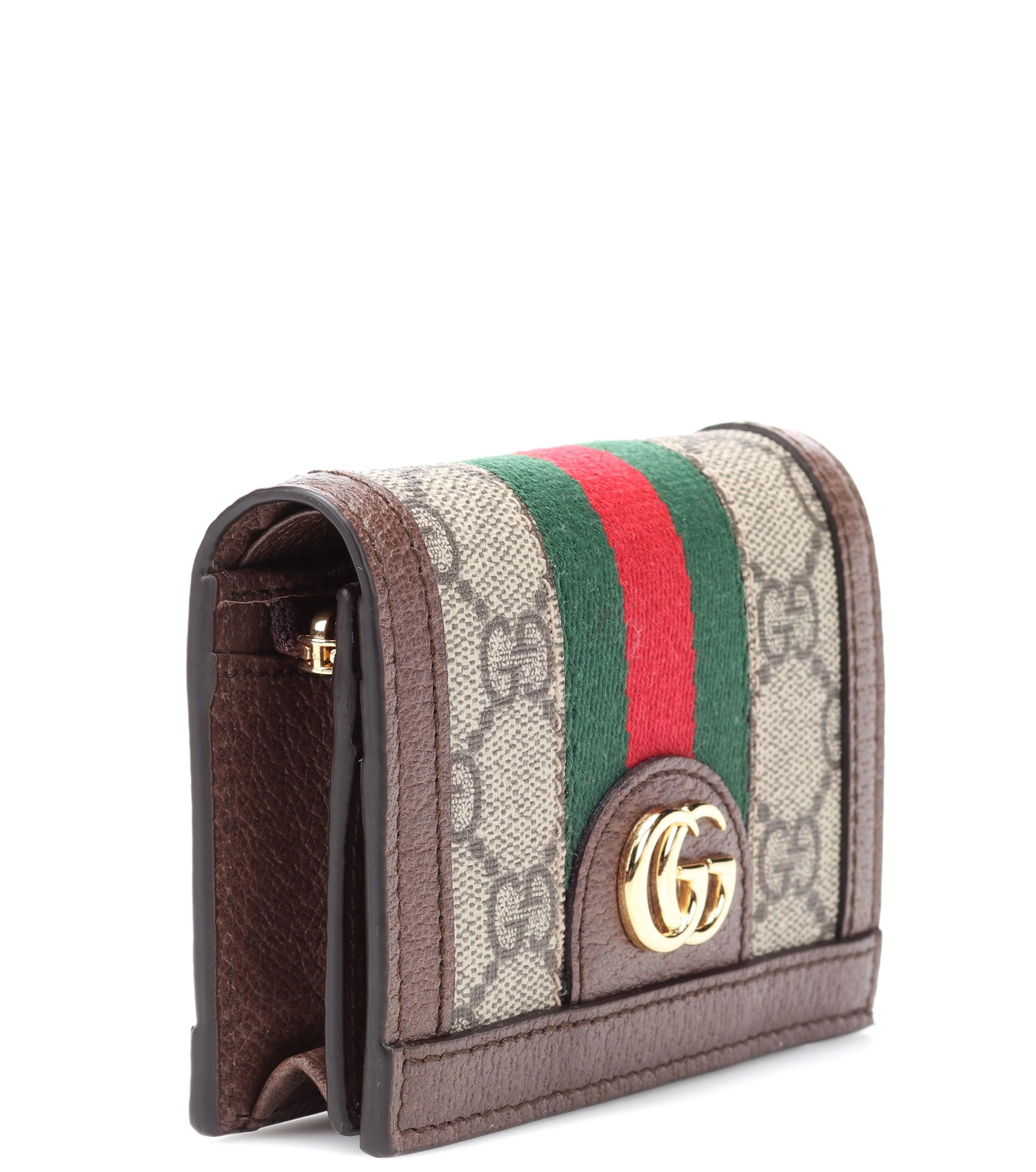 Gucci Ophidia GG Leather Wallet in Brown - Save 24% - Lyst