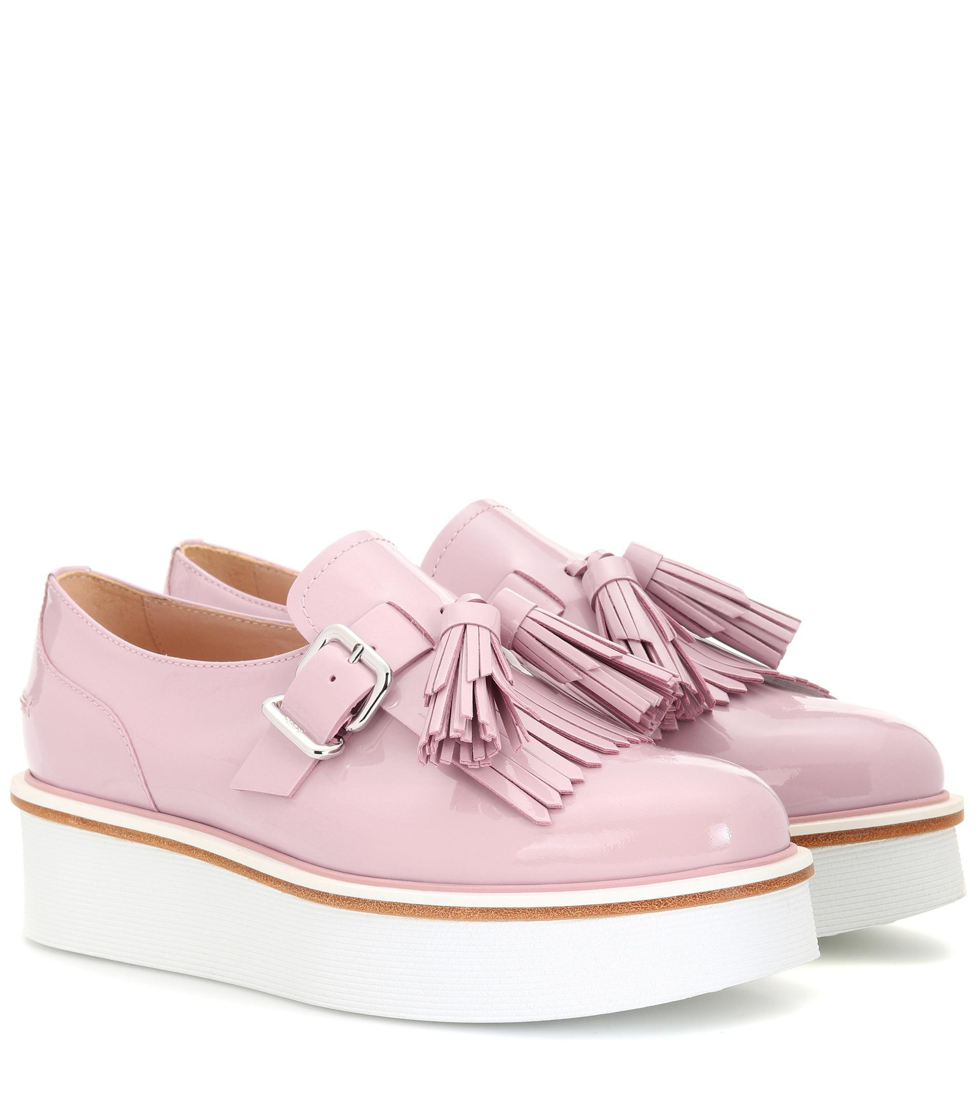 Lyst - Tod'S Leather Platform Loafers in Pink