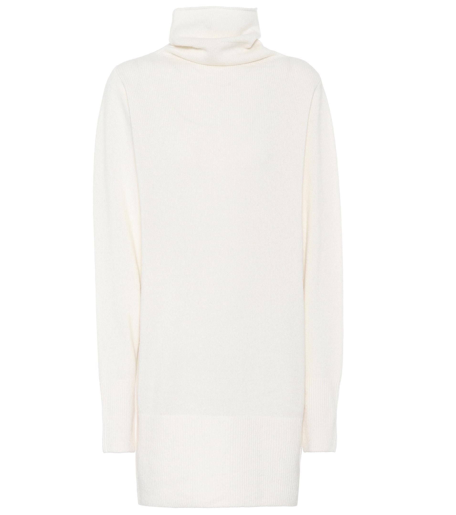 The row Diali Cashmere Tunic Sweater in White | Lyst