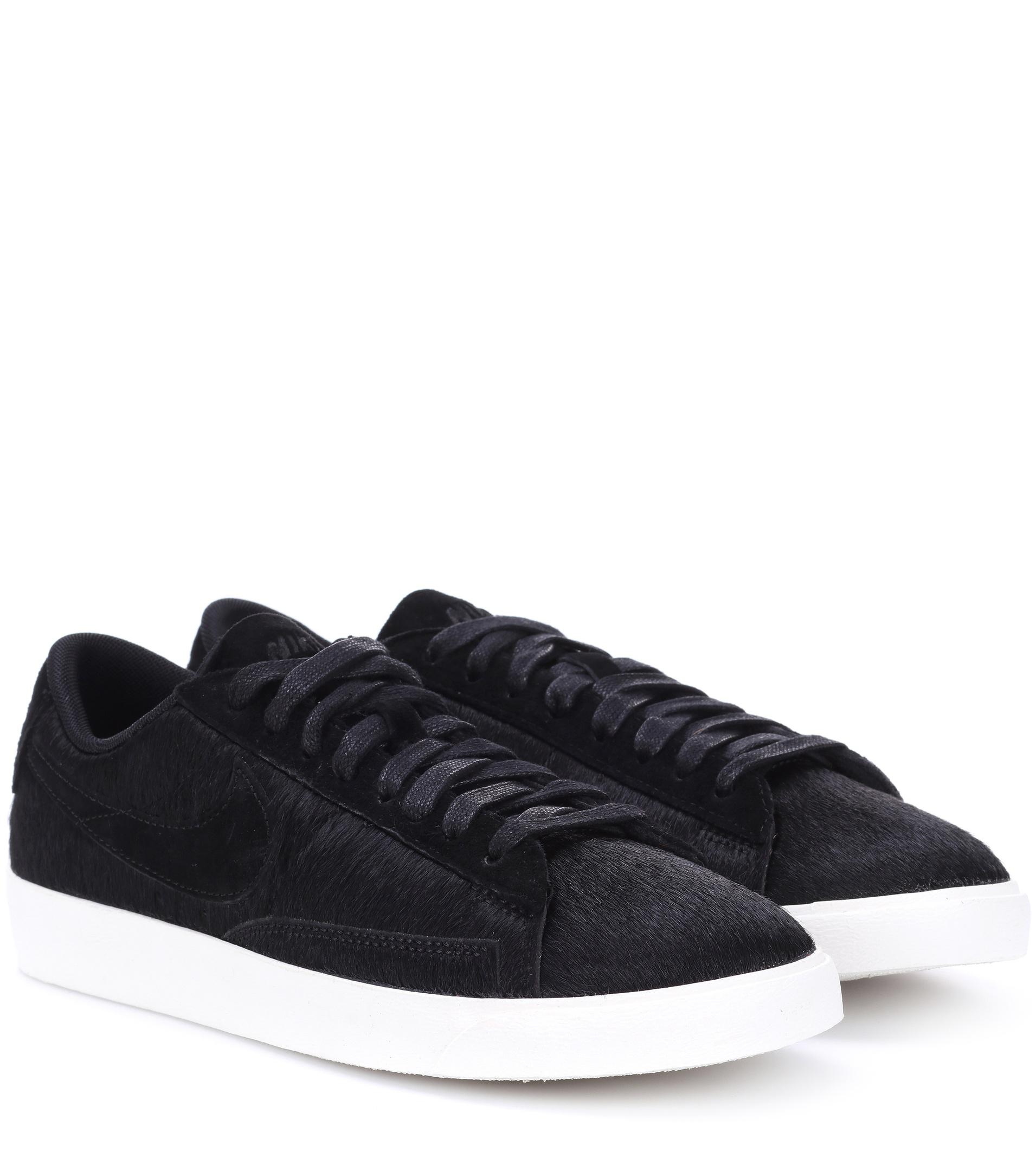 Lyst - Nike Blazer Low Calf Hair Sneakers in Black Nike. Women's Black Blazer Low Calf Hair Sneakers