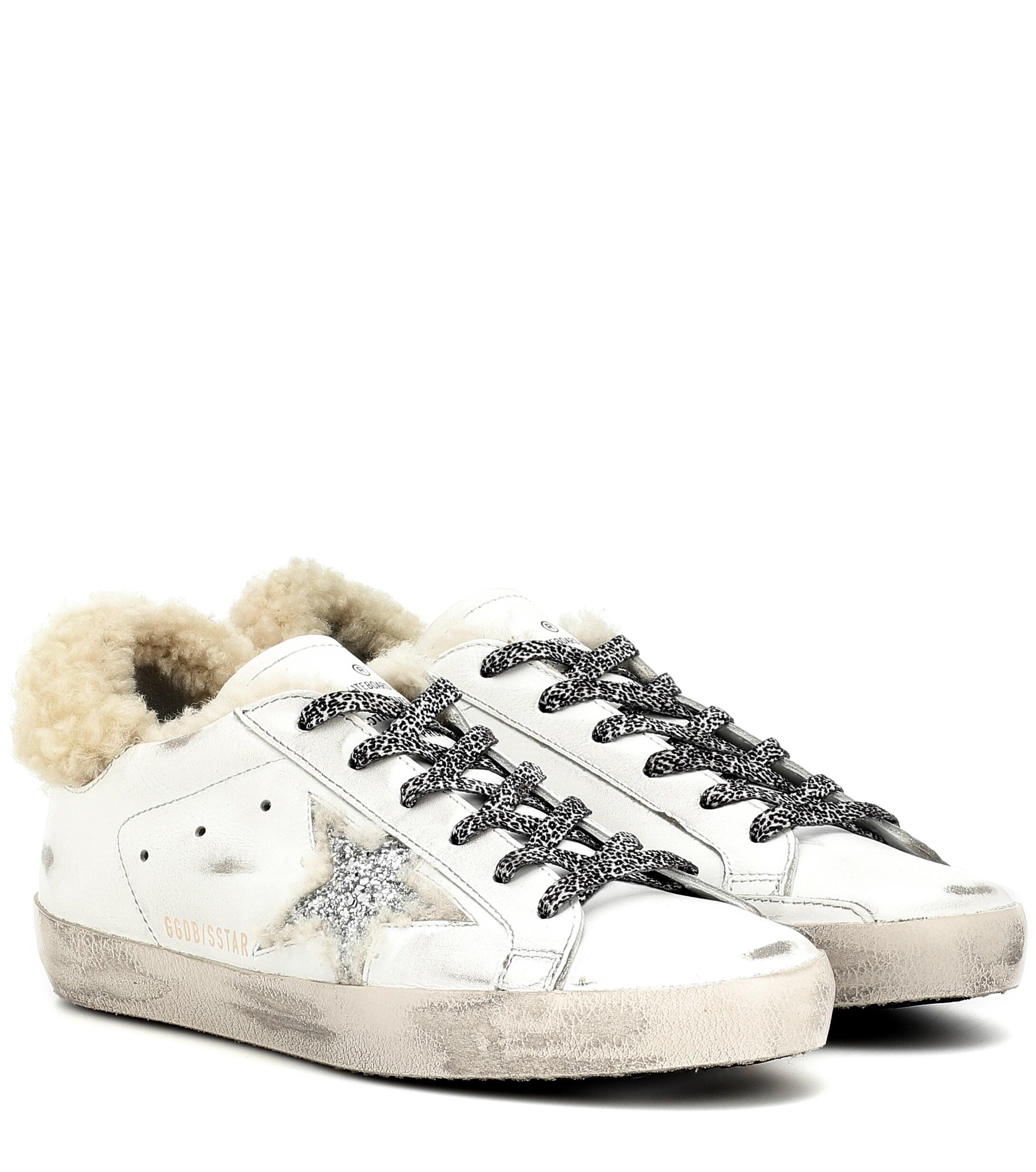 Golden Goose Deluxe Brand Superstar Shearling-lined Sneakers - Lyst