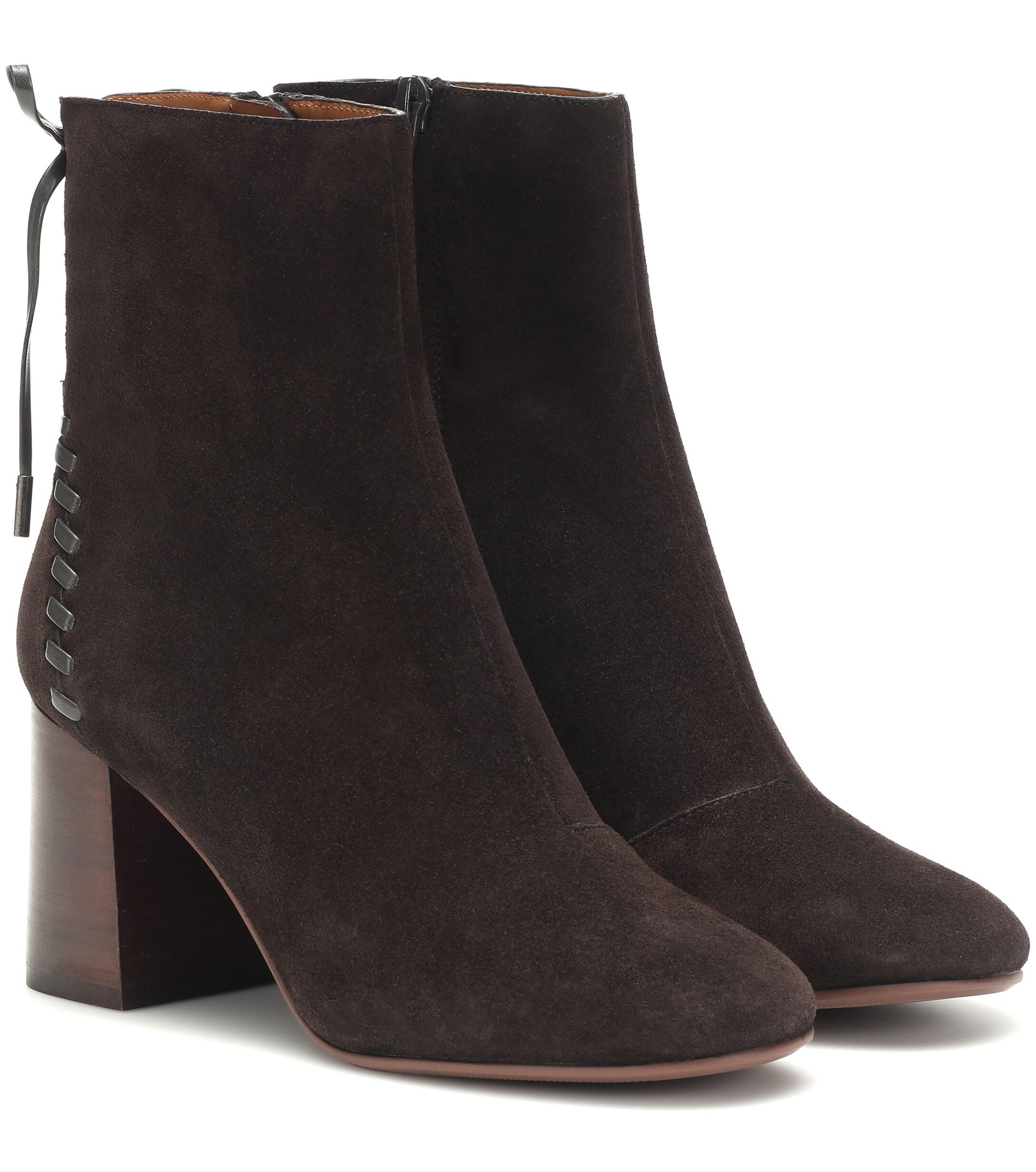 See By Chloé Reese Suede Ankle Boots in Black - Lyst