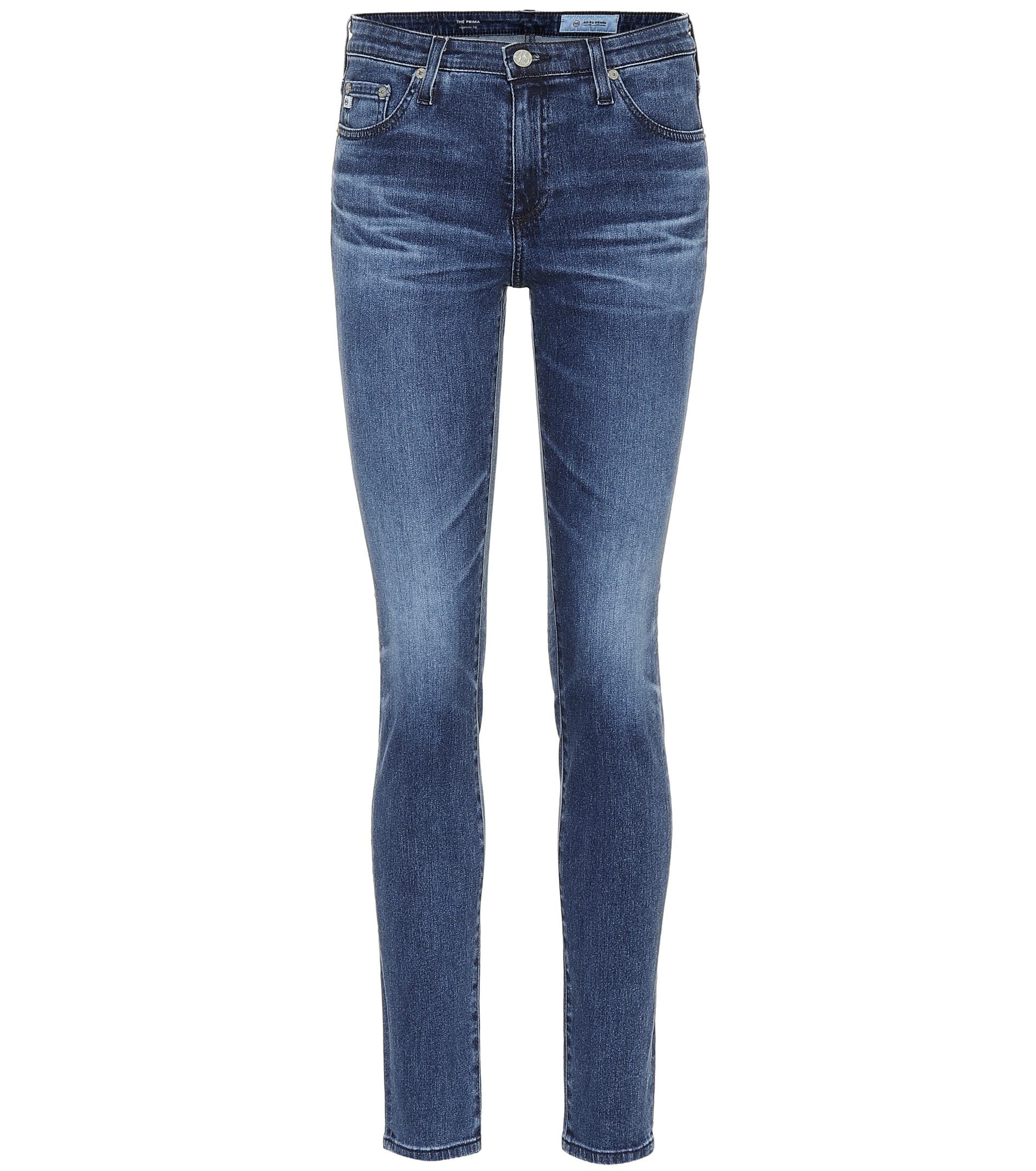 Lyst - Ag Jeans The Prima Mid-rise Skinny Jeans in Blue