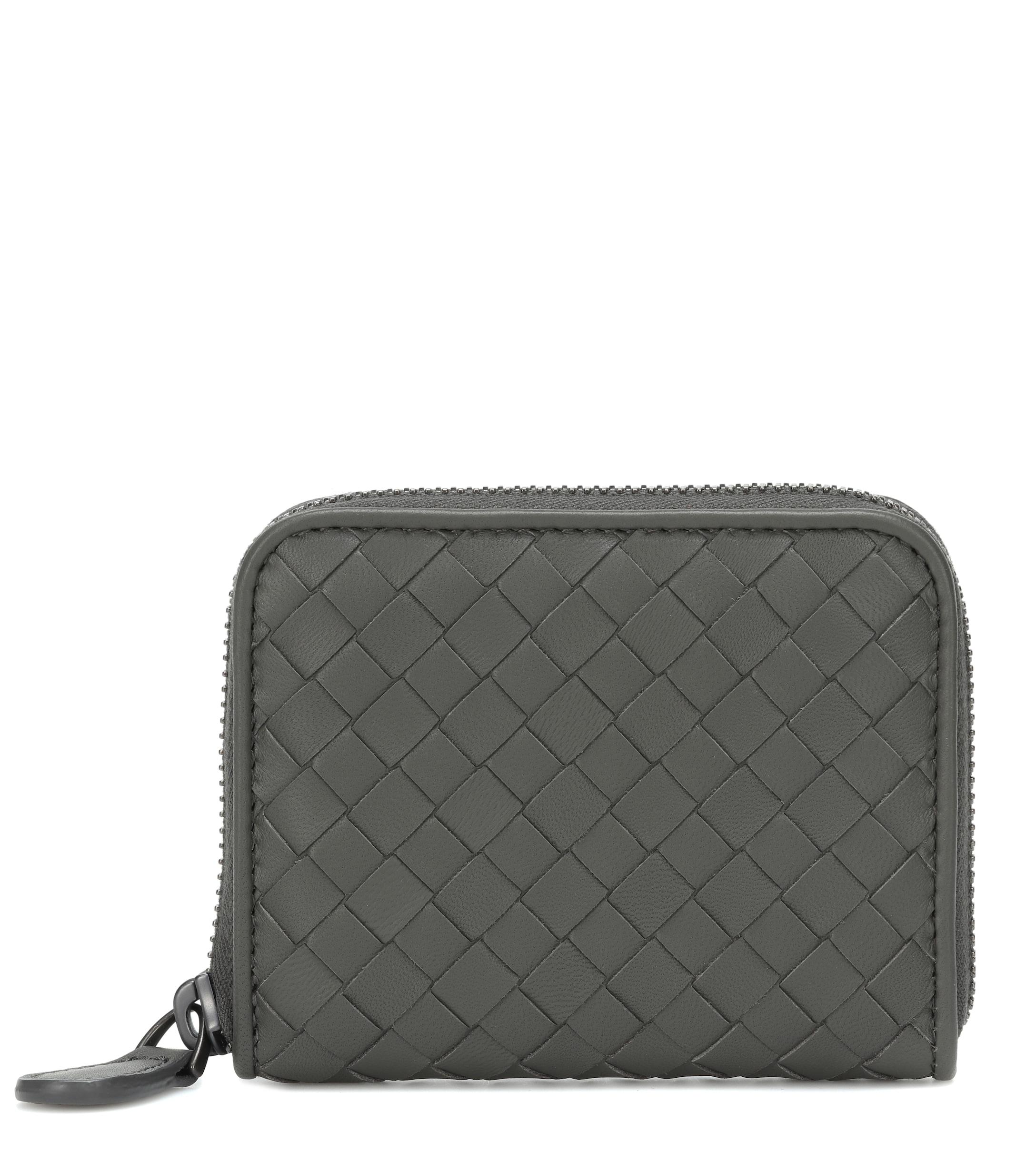 Bottega Veneta Intrecciato Leather Wallet in n.l.Grey/n.l.Grey (Gray ...