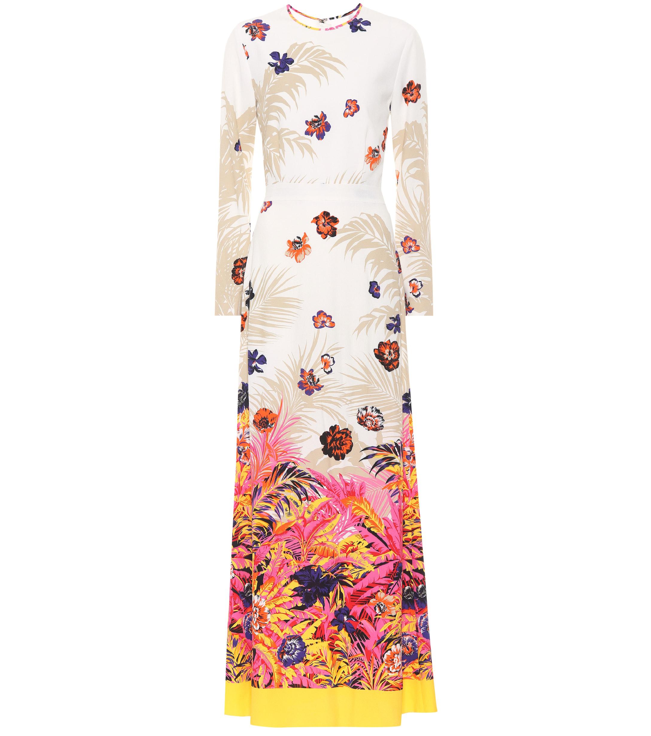 Lyst - MSGM Floral-printed Maxi Dress