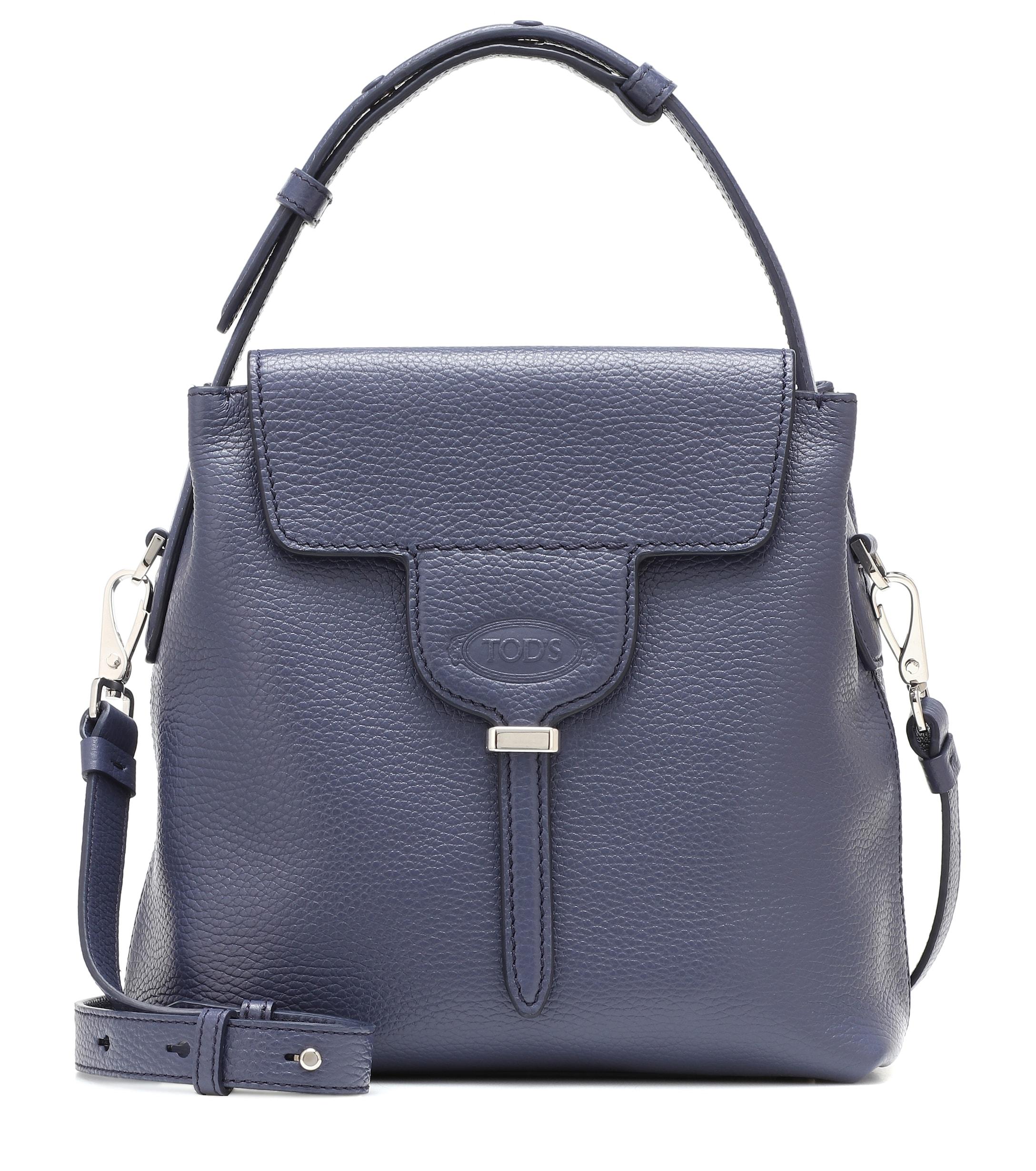 Tod&#39;s New Joy Mini Leather Crossbody Bag in Blue - Lyst