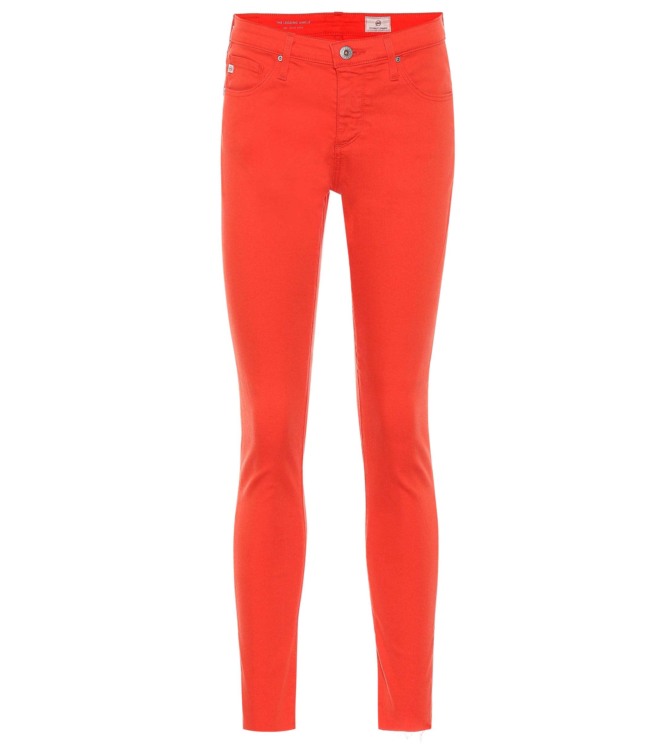 AG Jeans Denim The Legging Ankle Skinny Jeans in Red Poppy (Red) - Save ...