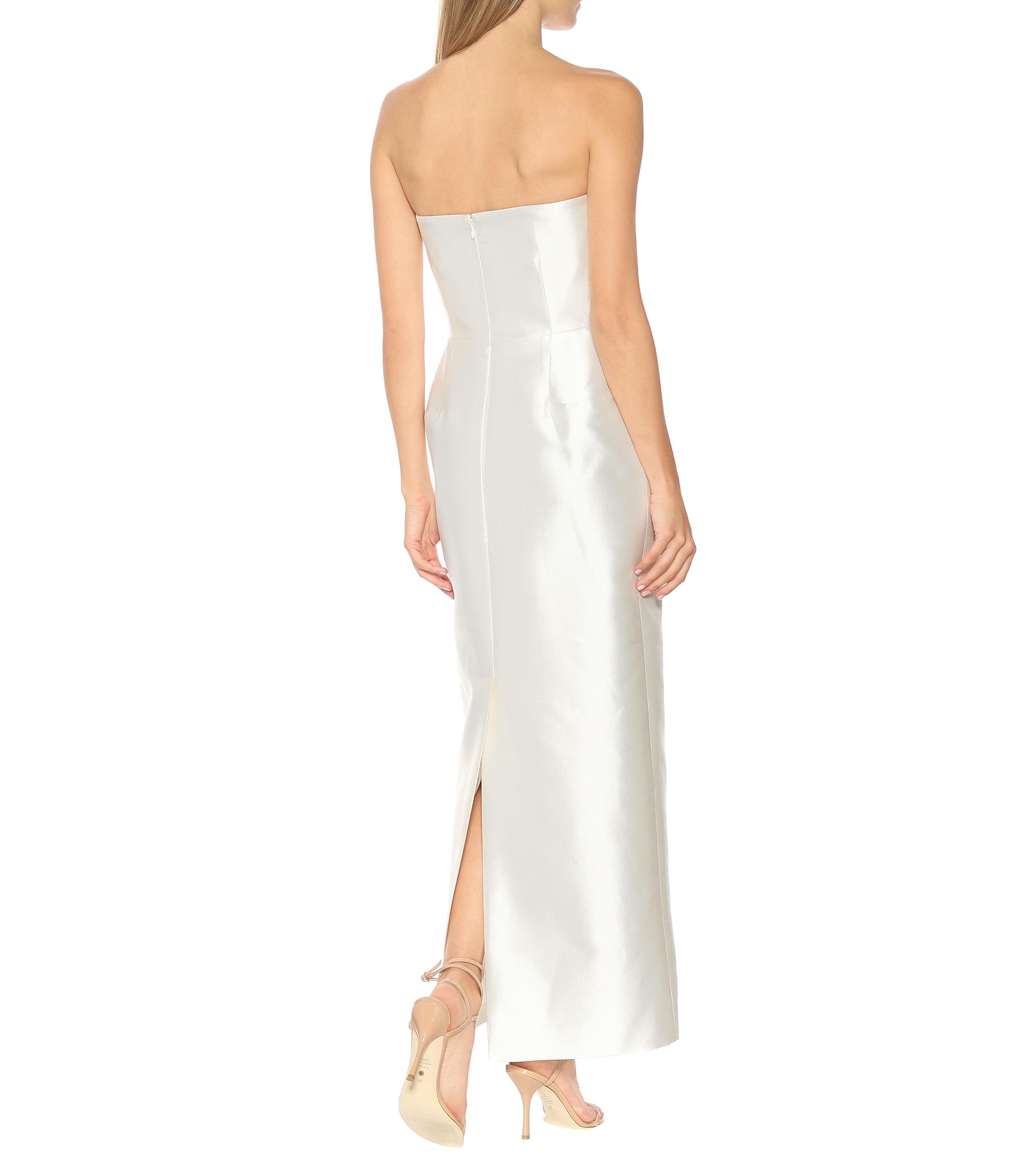 Gabriela Hearst Catigula Silk And Wool Dress in White - Lyst