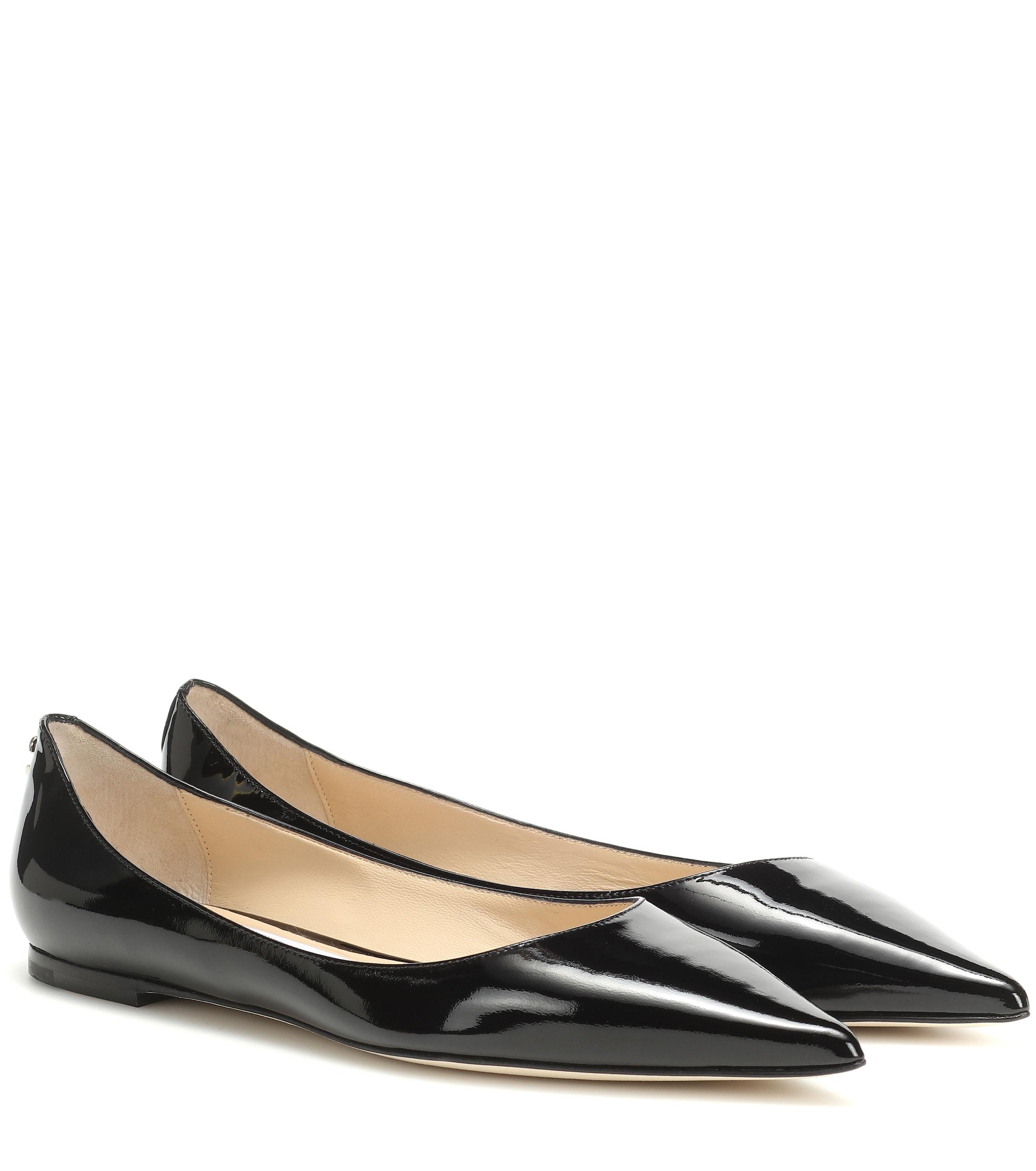 black jimmy choo flats