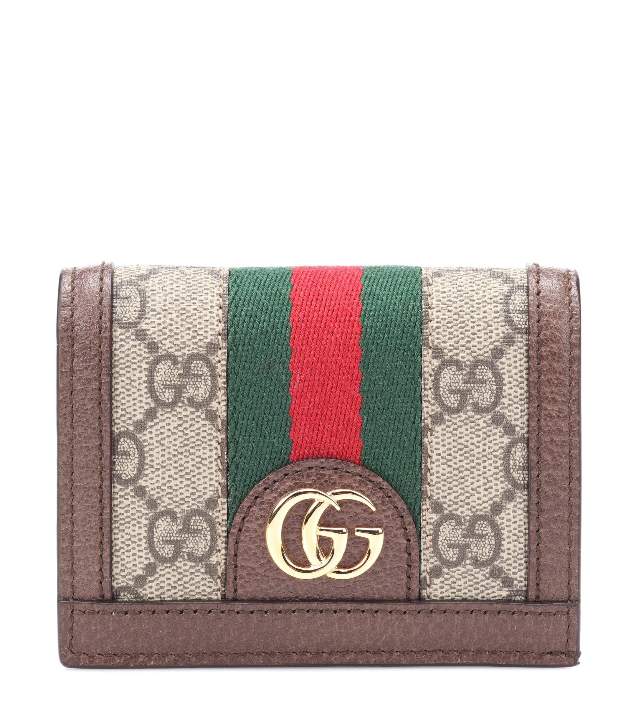 Gucci Ophidia GG Leather Wallet in Brown - Save 24% - Lyst