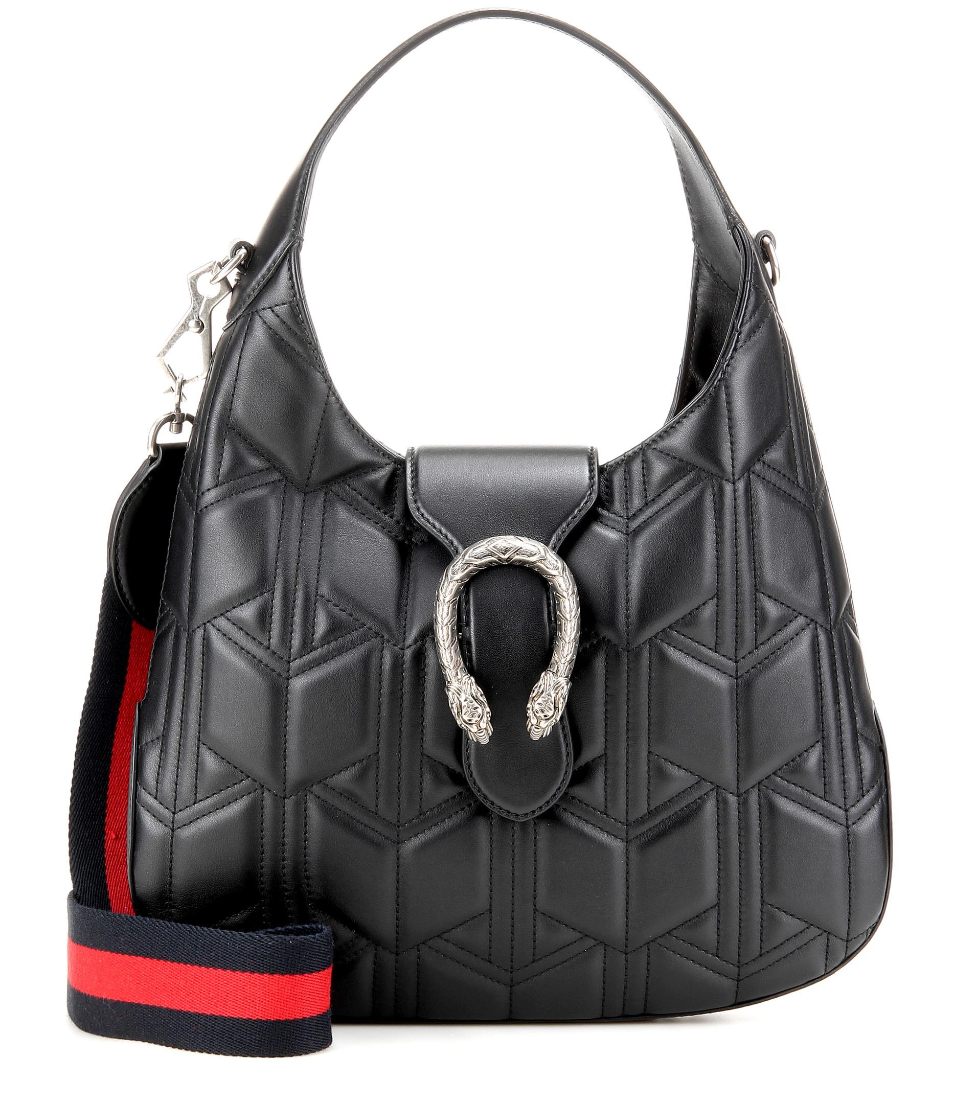 Lyst - Gucci Dionysus Matelassé Leather Hobo Shoulder Bag in Black