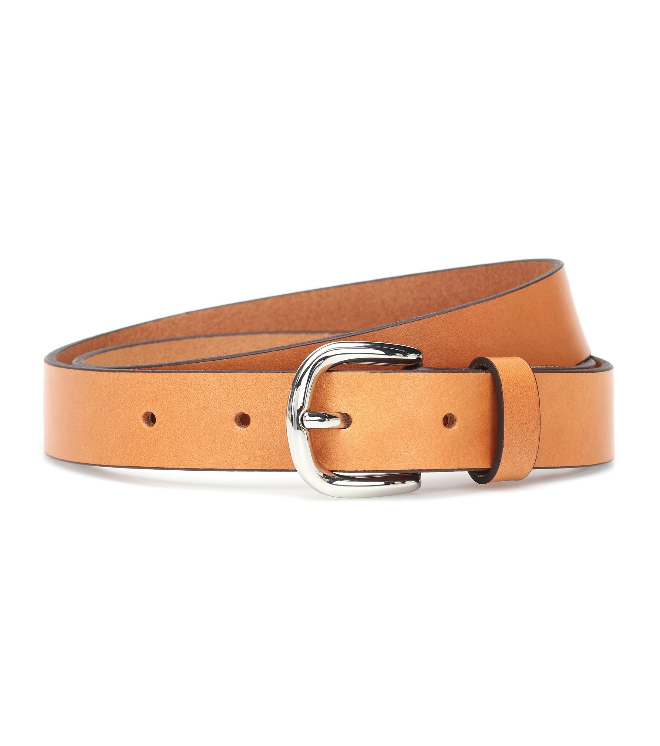 Isabel Marant Zap Leather Belt in Natural - Lyst