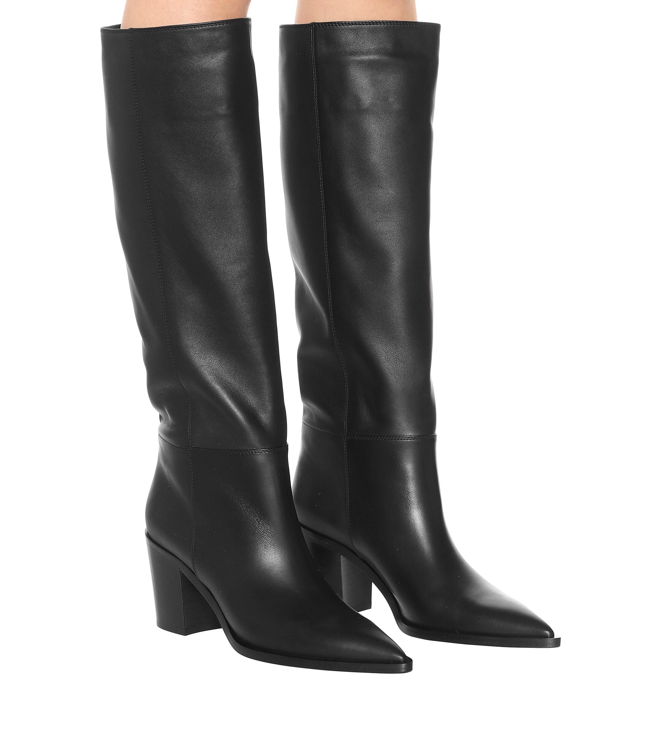 Gianvito Rossi Daenerys 70 Leather Boots in Black - Lyst