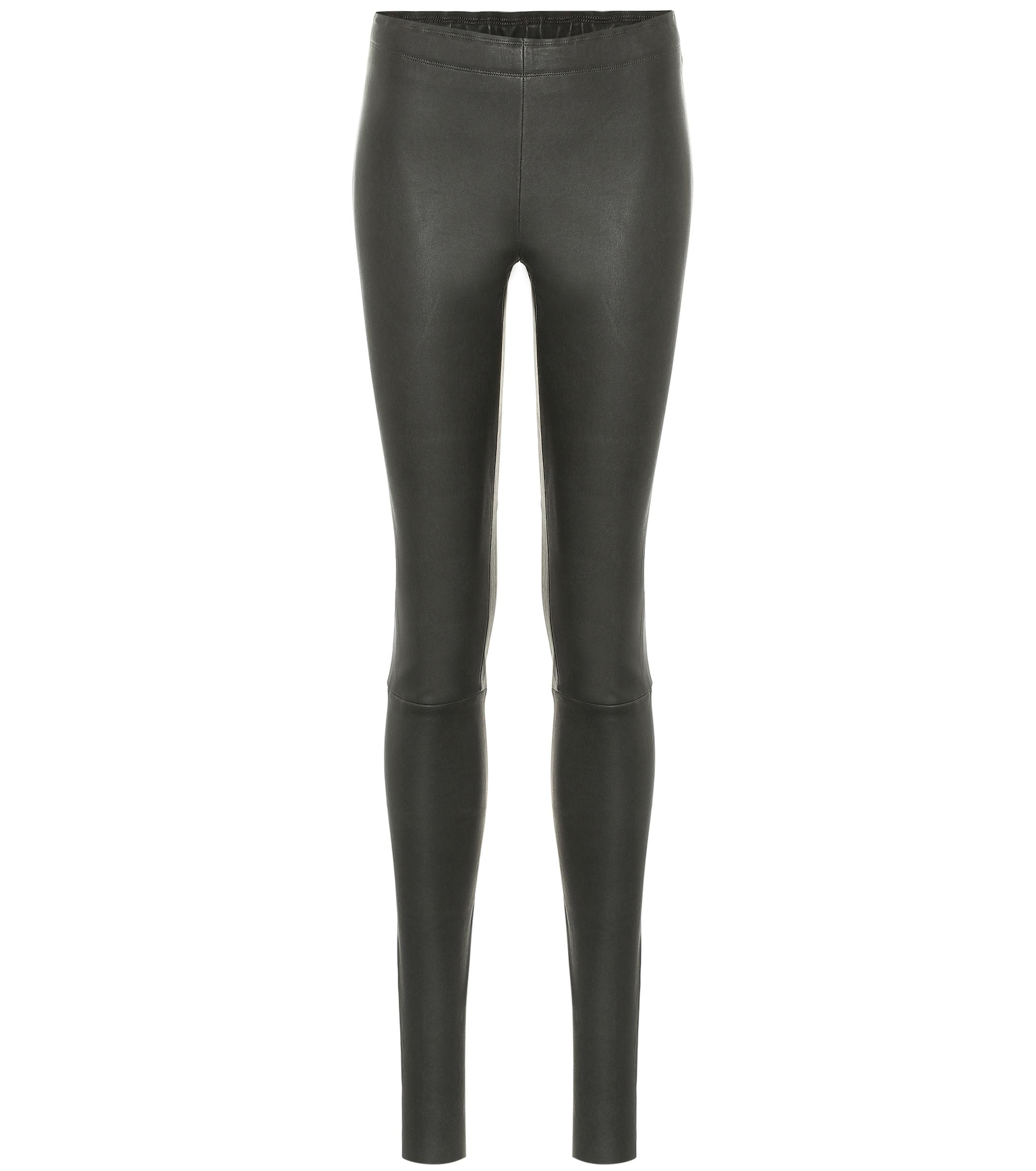 Stouls Carolyn Leather leggings in Grey (Gray) - Lyst