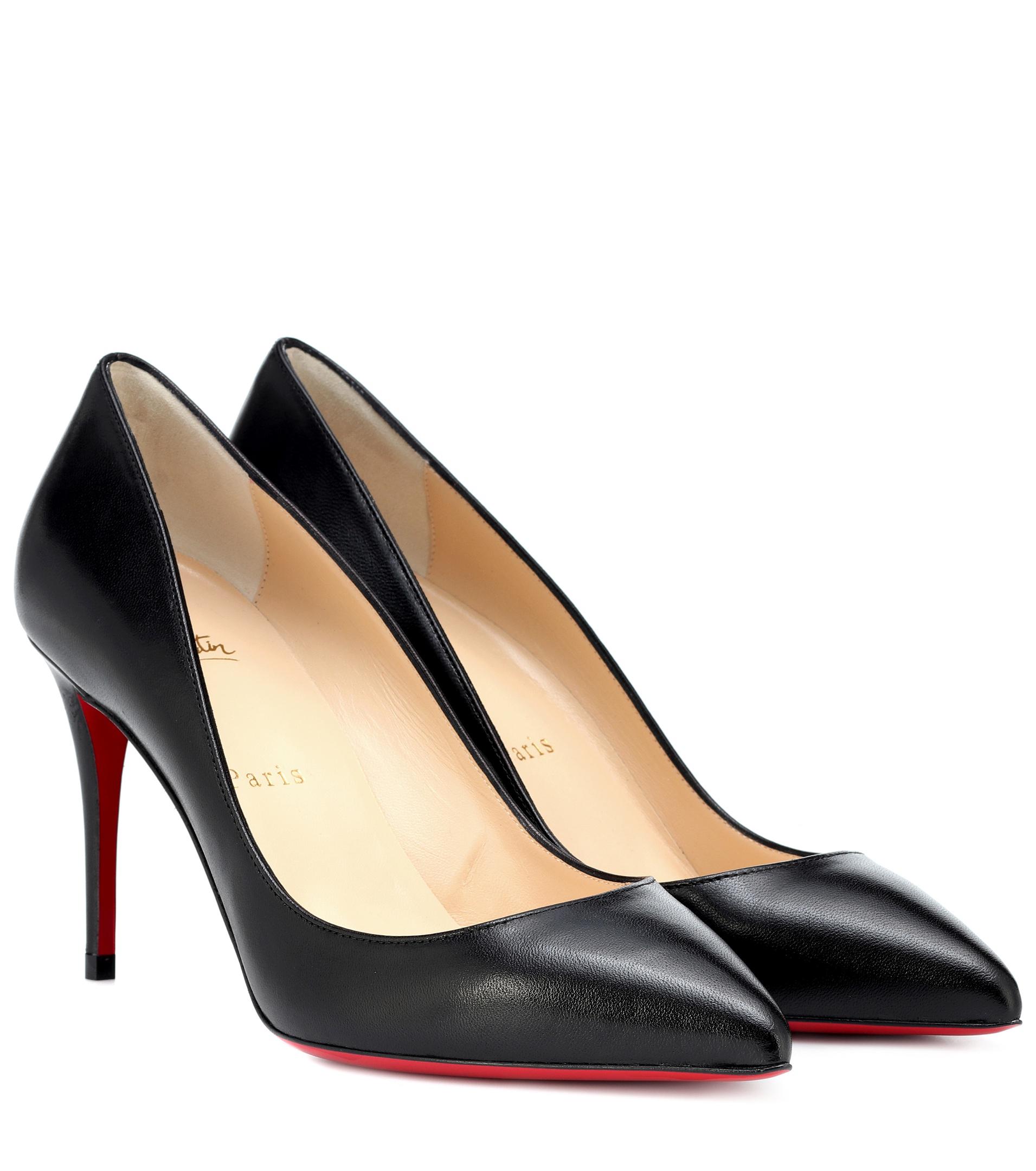 Lyst - Christian Louboutin Pigalle Follies 85 Leather Pumps in Black