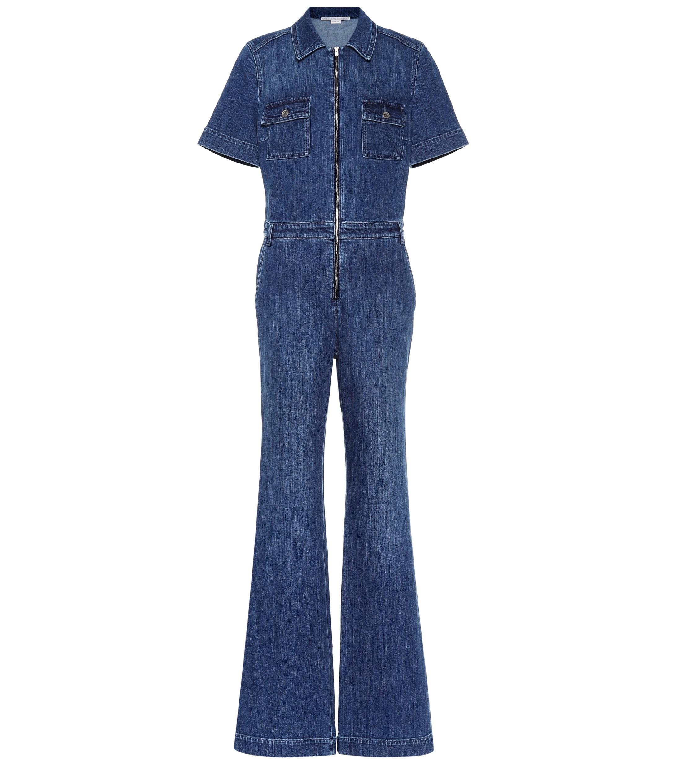 stella mccartney denim jumpsuit