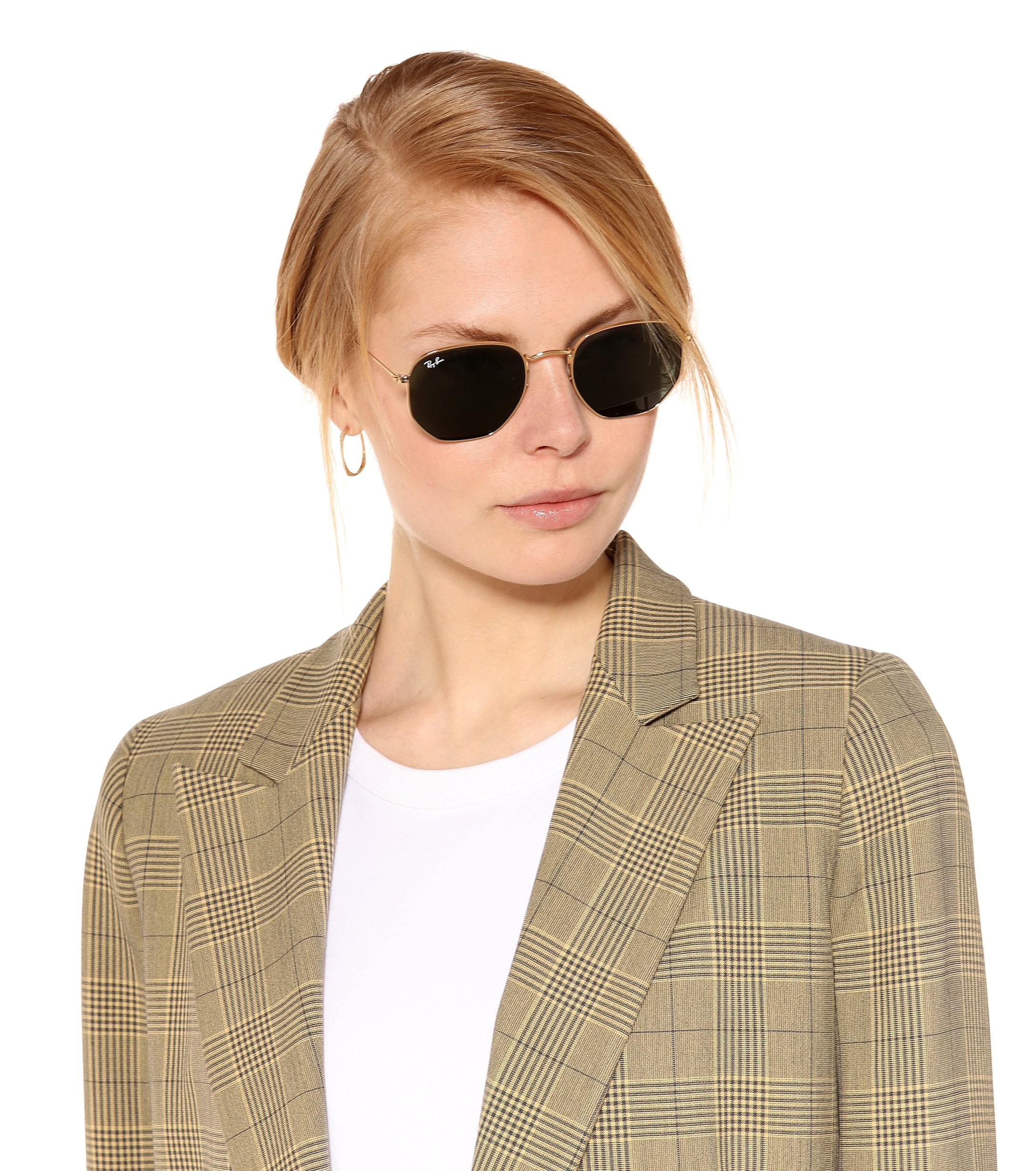 Ray-Ban Rb3548n Hexagonal Flat Sunglasses in Metallic - Lyst