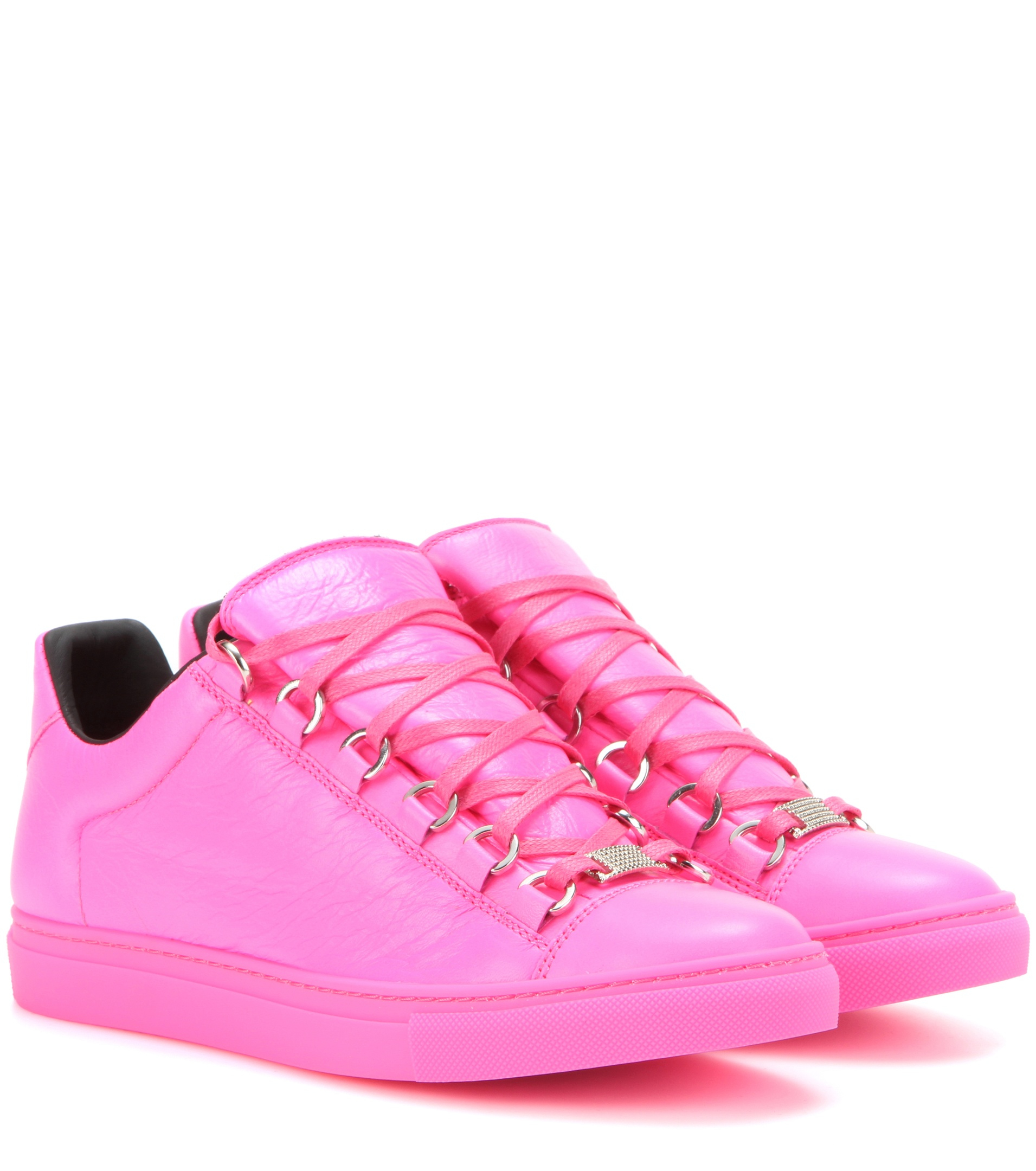Lyst Balenciaga Arena Leather LowTop Sneakers in Pink