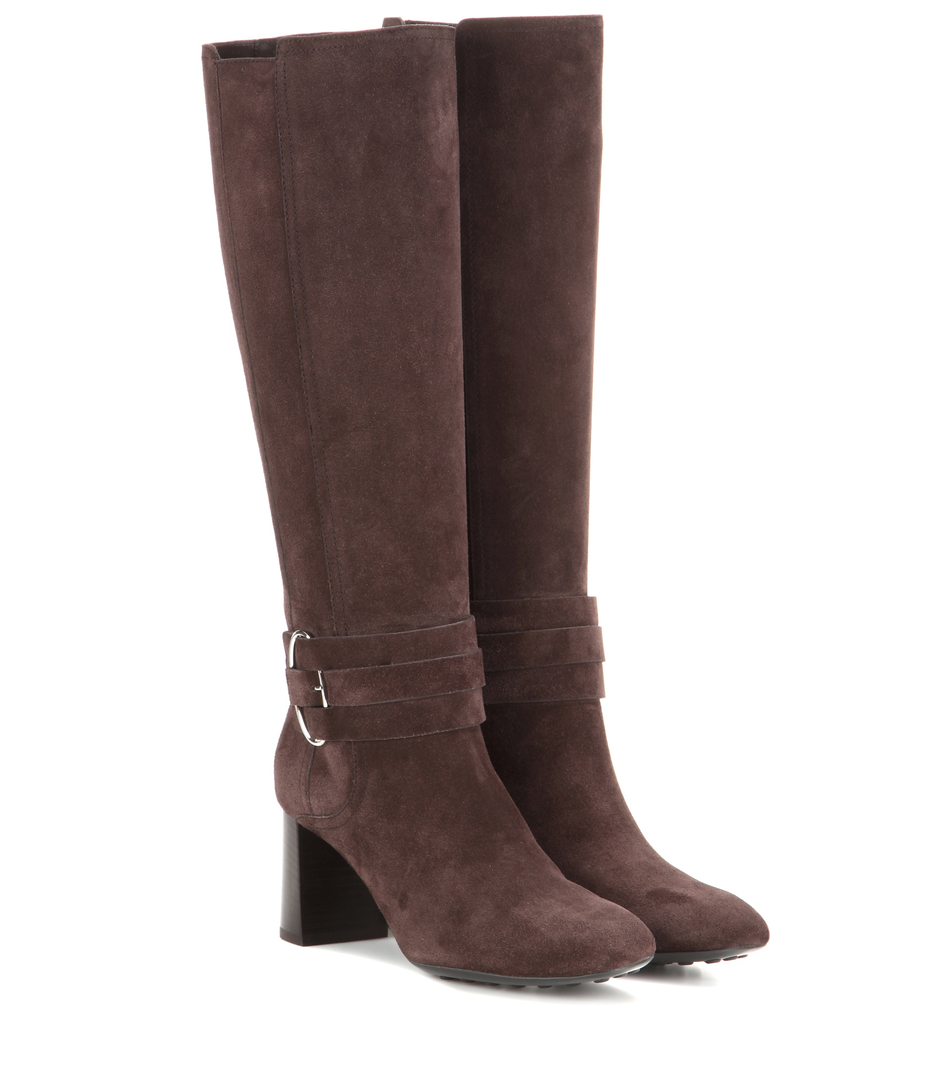 tod s suede knee high boots in brown lyst tod s suede knee high boots in brown lyst
