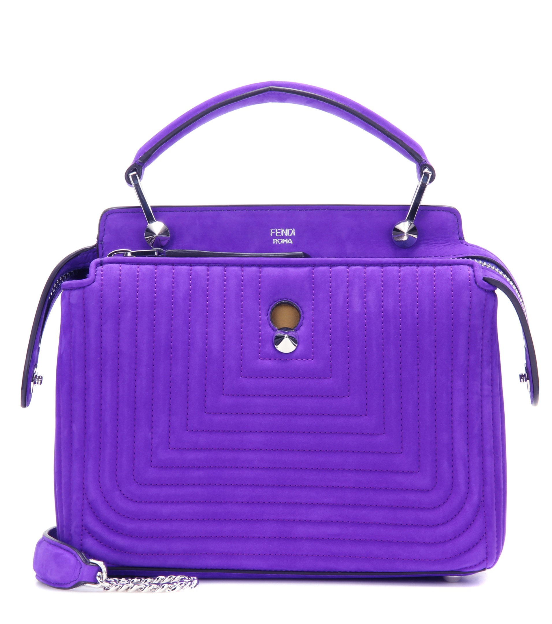 Fendi Click Small Suede Shoulder Bag in Purple Lyst