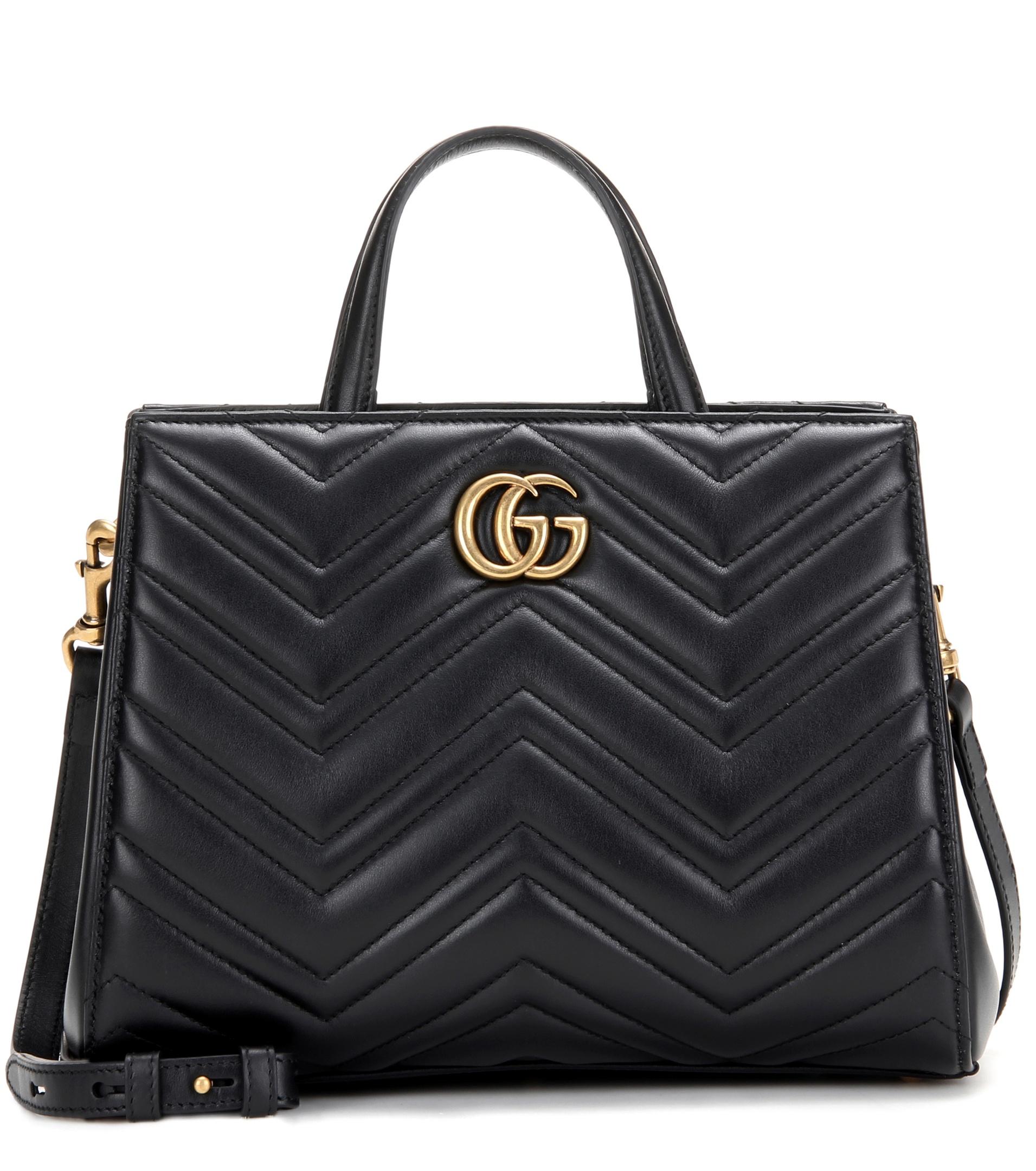 Lyst Gucci  Gg Marmont  Small Matelass  Leather Tote  in Black