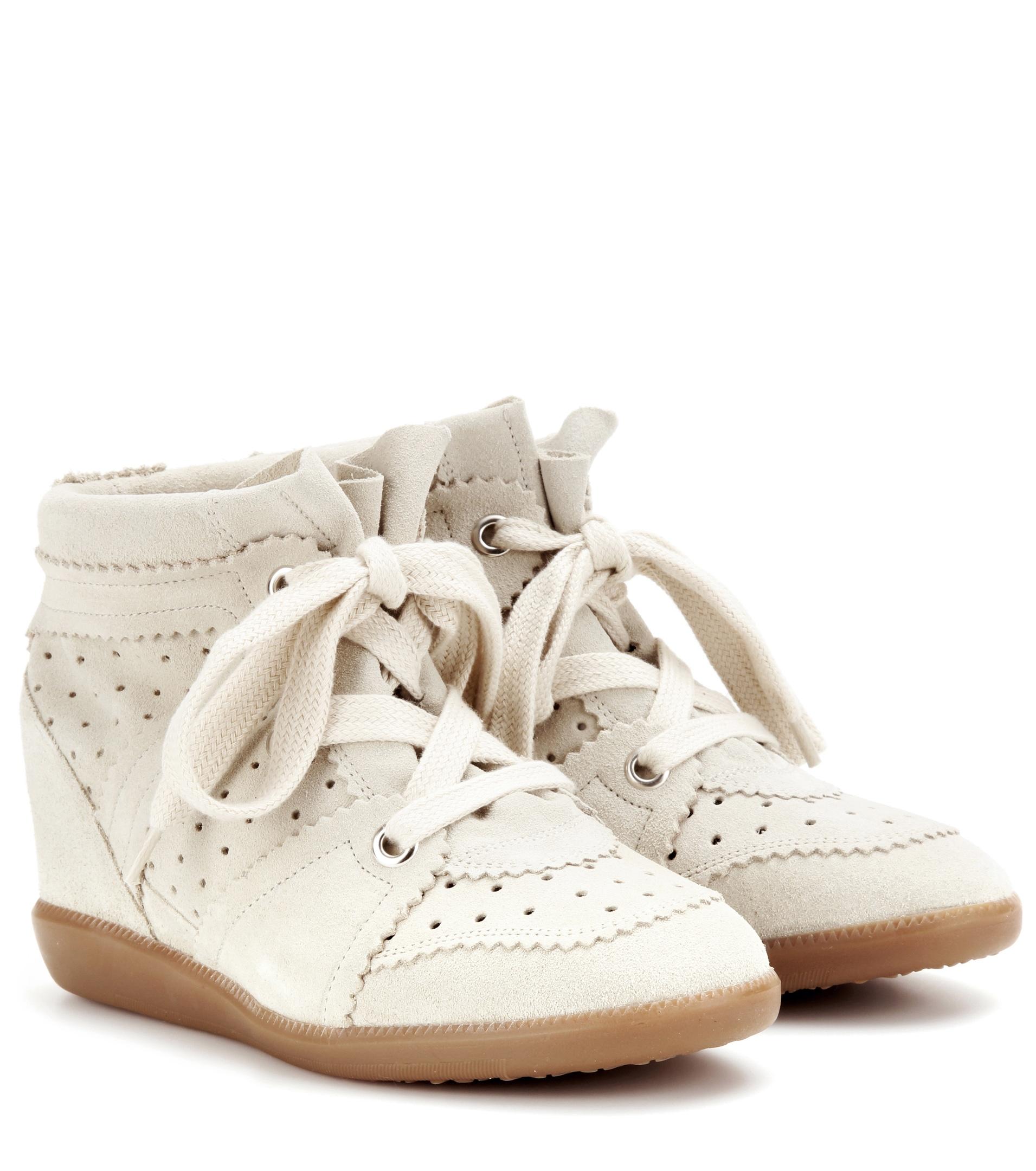 Isabel marant Toile Bobby Suede Wedge Sneakers in Multicolor | Lyst