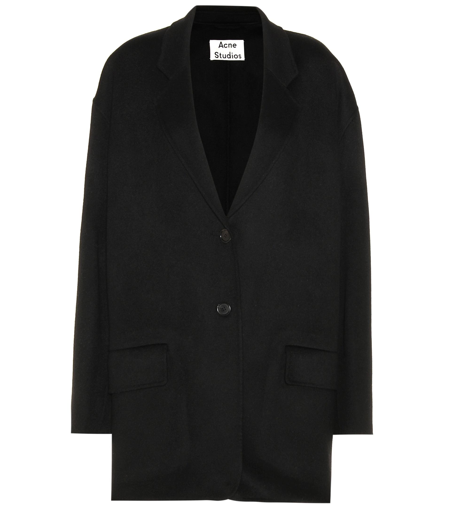 Lyst - Acne Studios Wool And Cashmere Coat in Black