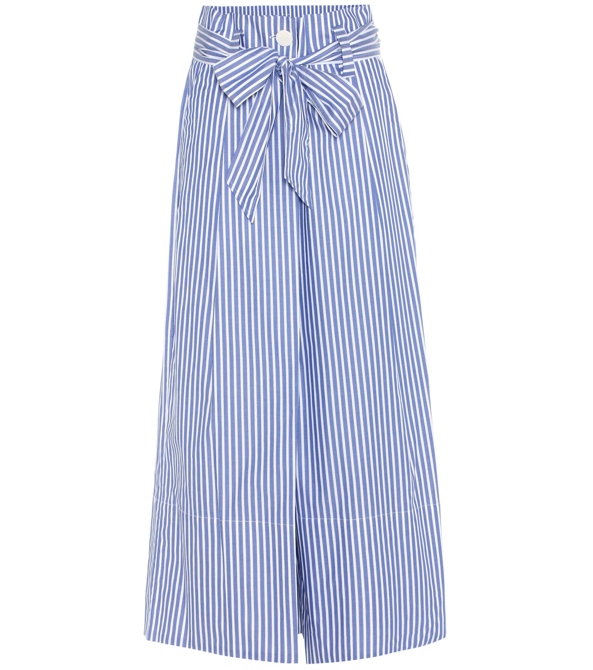 By malene birger Bennih Striped Cotton Culottes in Blue | Lyst