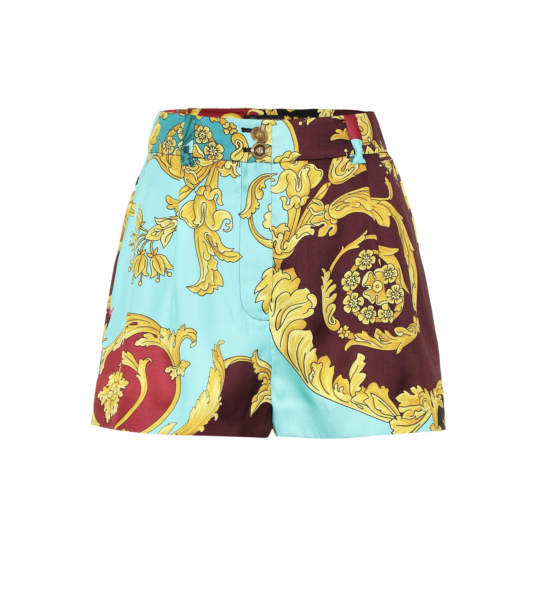 Versace High-rise Baroque Printed Shorts - Lyst
