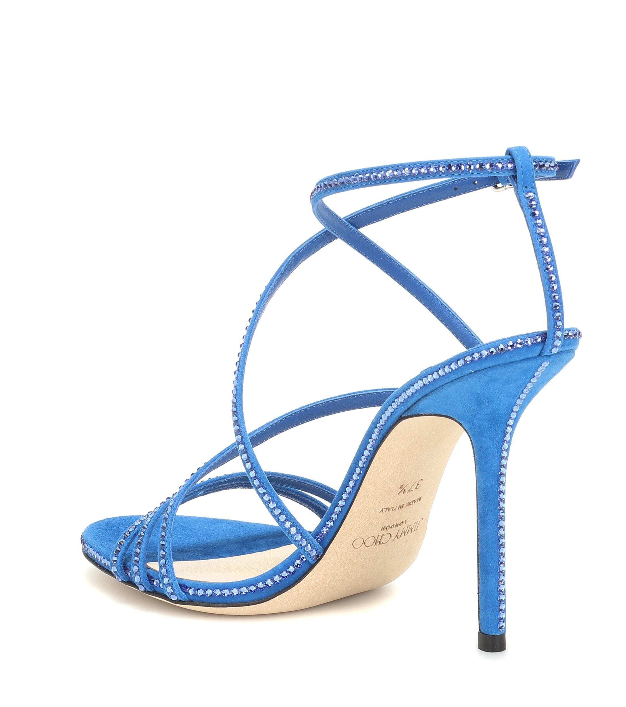 jimmy choo blue sandals