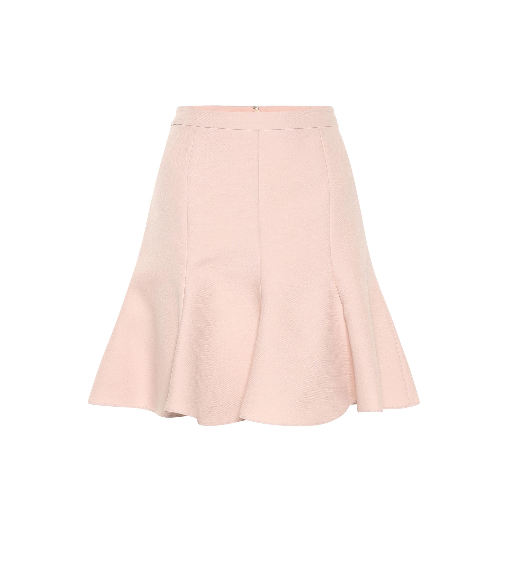 Stella McCartney Wool-blend Miniskirt in Pink - Lyst