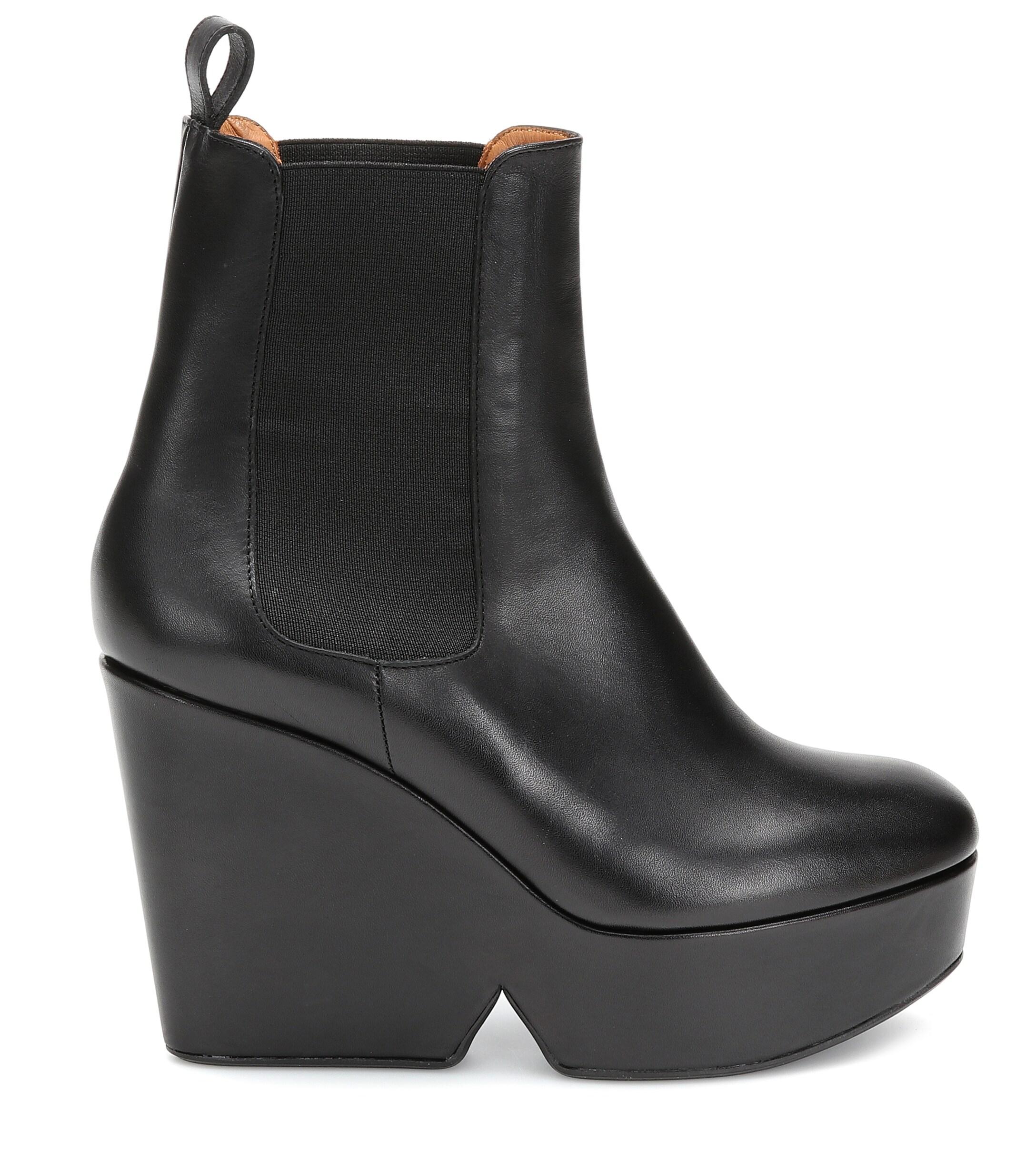 Clergerie Beatrice Platform Wedge Ankle Boots in Black Lyst