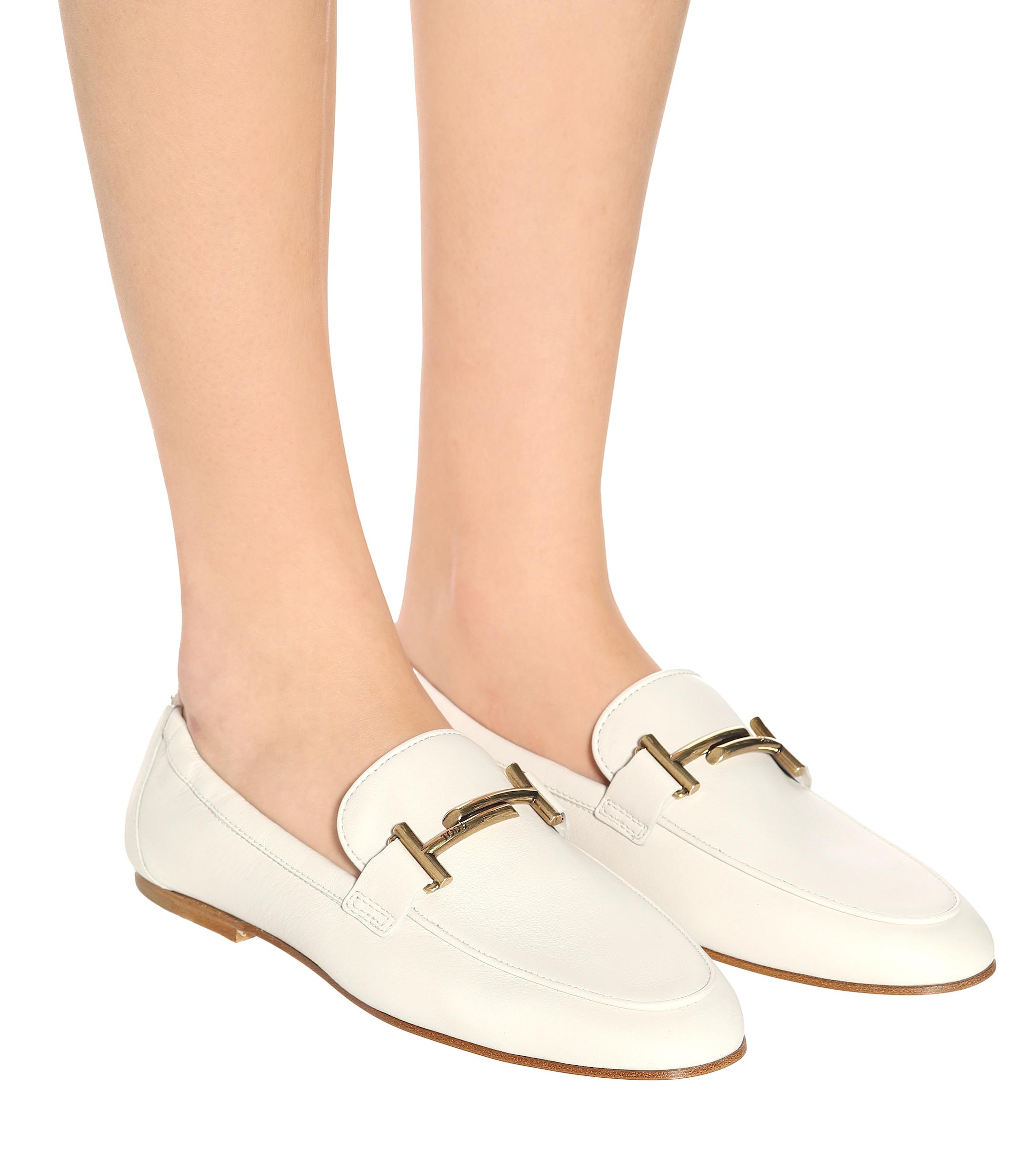 tod's double t quilted loafers