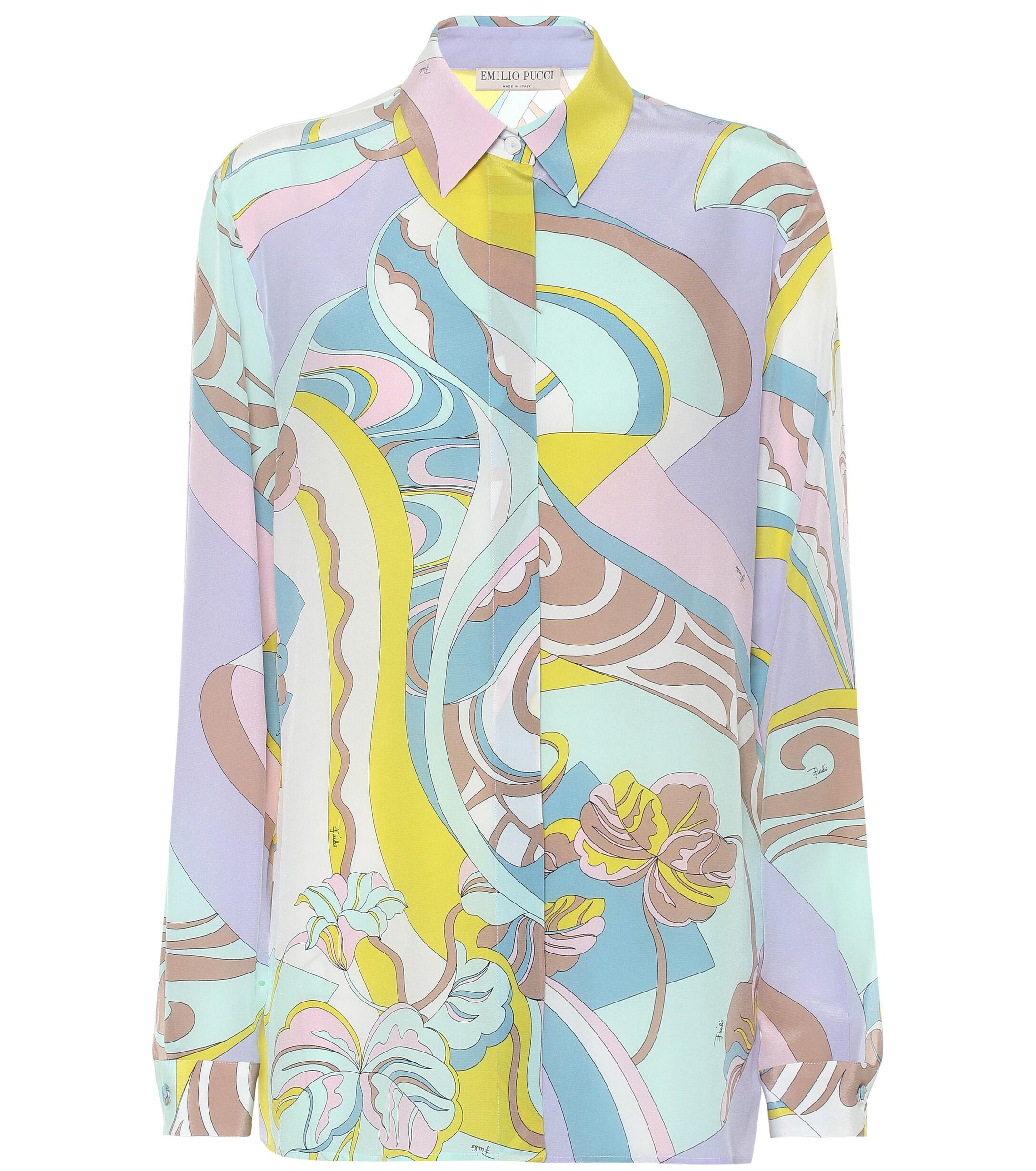 Emilio Pucci Printed Silk Blouse - Lyst