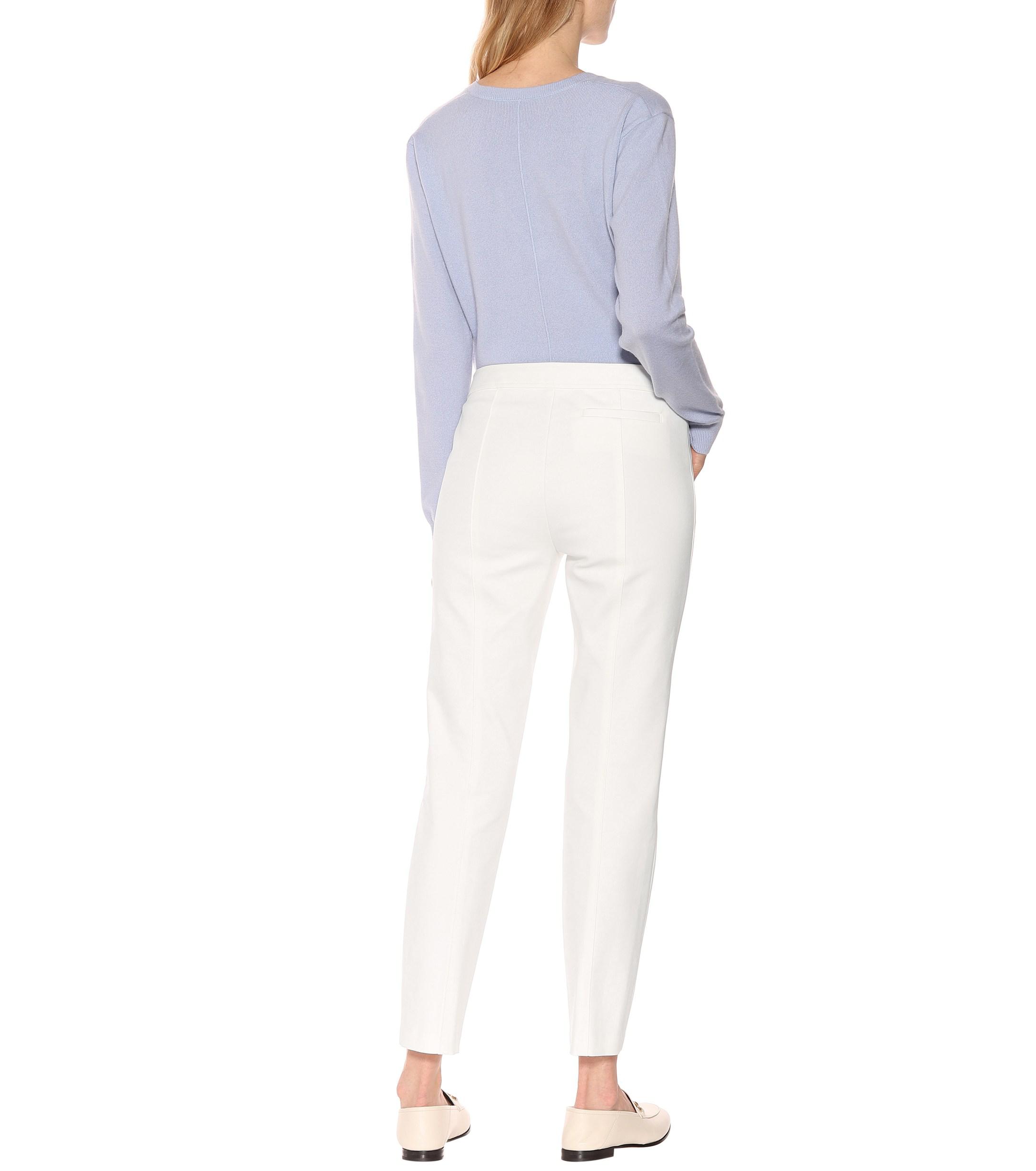 white straight pants