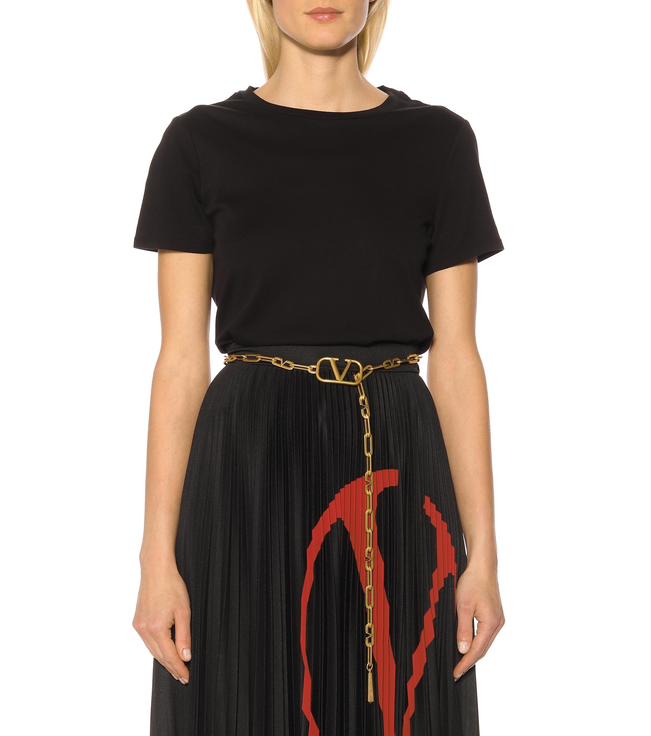 Valentino Vlogo Chain Belt in Metallic Lyst