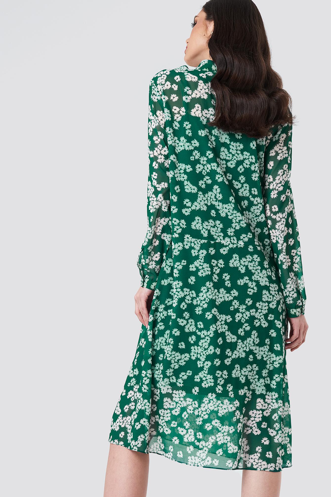 Green In Lyst Merritt amp; Samsøe Aop Daisy Dress Ls fp0qw