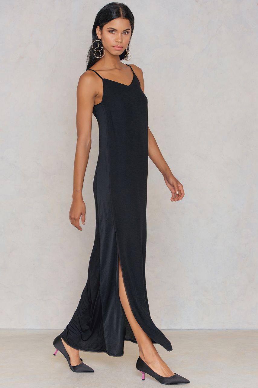 Calvin Klein Dawn Maxi Slip Dress in Black - Lyst