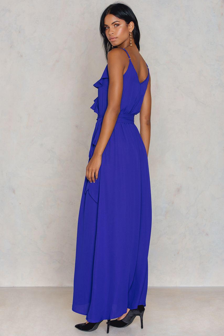 frilled maxi dress