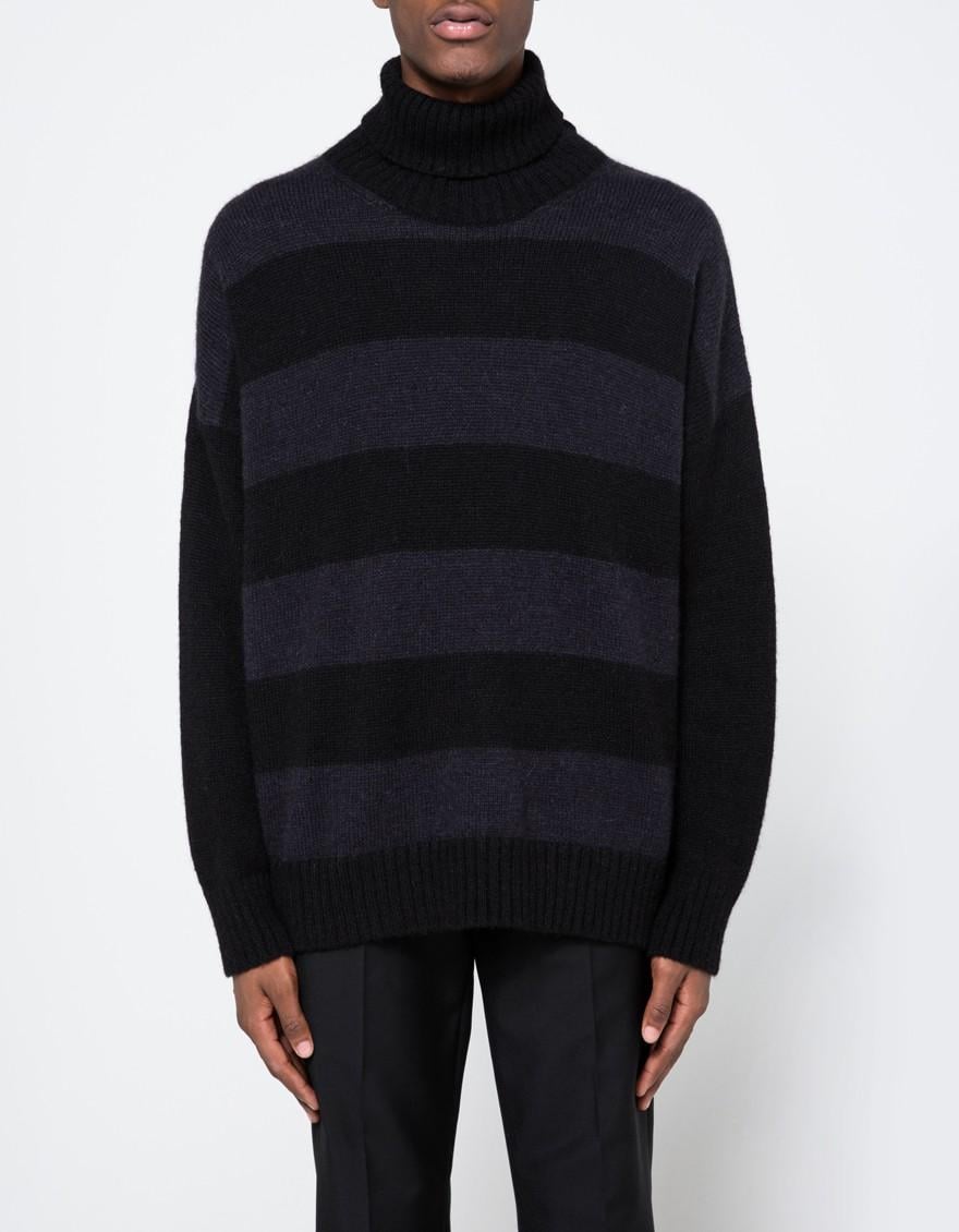 Ami Oversized Turtleneck Sweater in Blue for Men | Lyst
