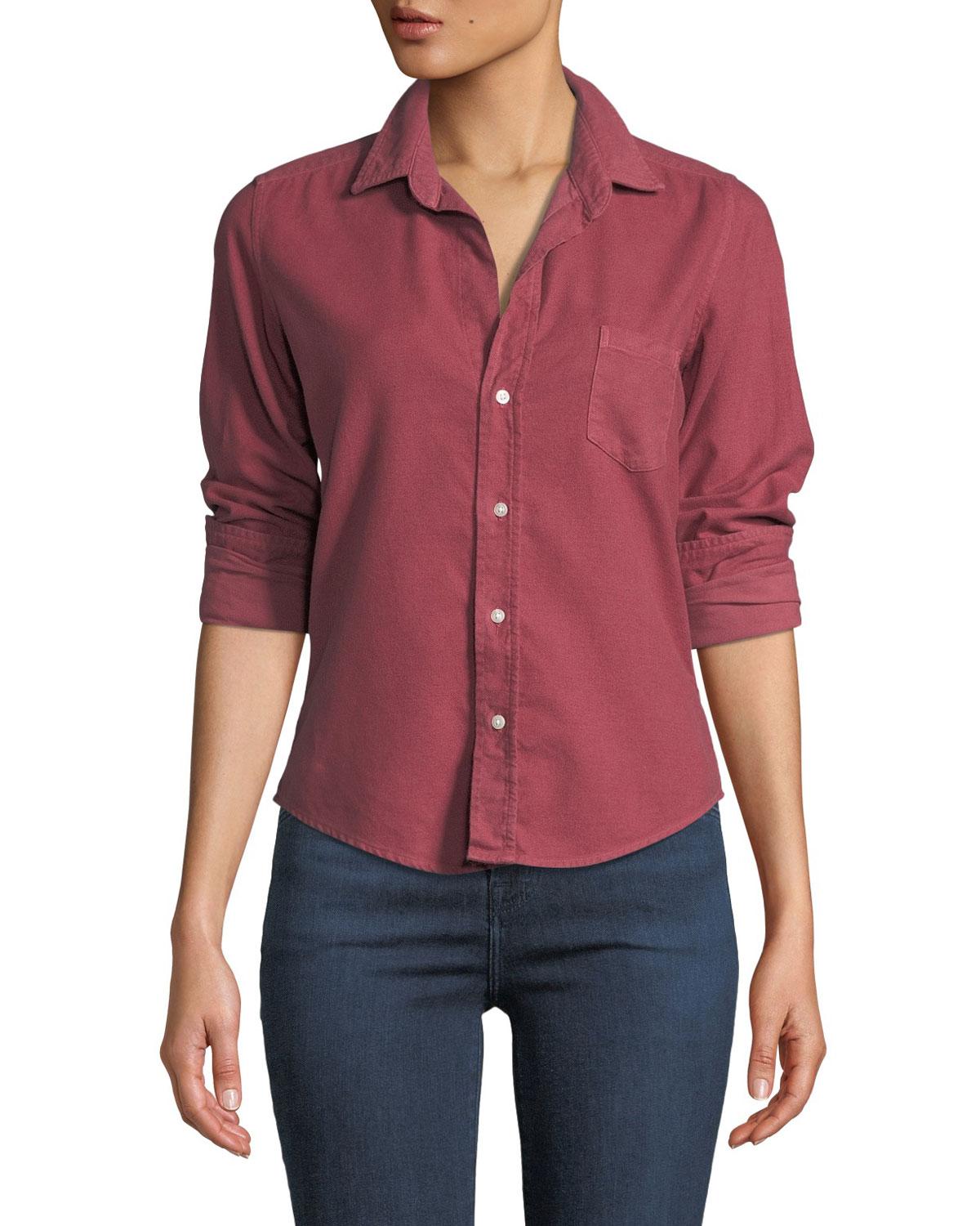 Lyst Frank & Eileen Longsleeve Patchpocket Buttondown Shirt in Red