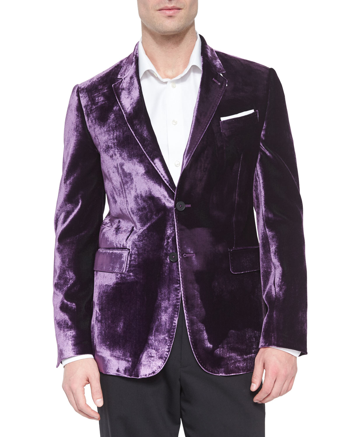 Paul smith Bayard Liquid Velvet Two-button Jacket in Purple for Men | Lyst