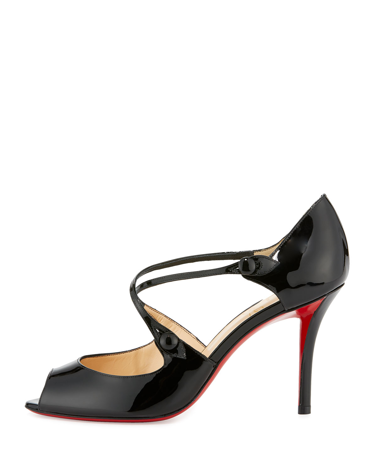 knockoff christian louboutin shoes - Christian louboutin Debriditoe Crossover Patent Leather Pumps in ...