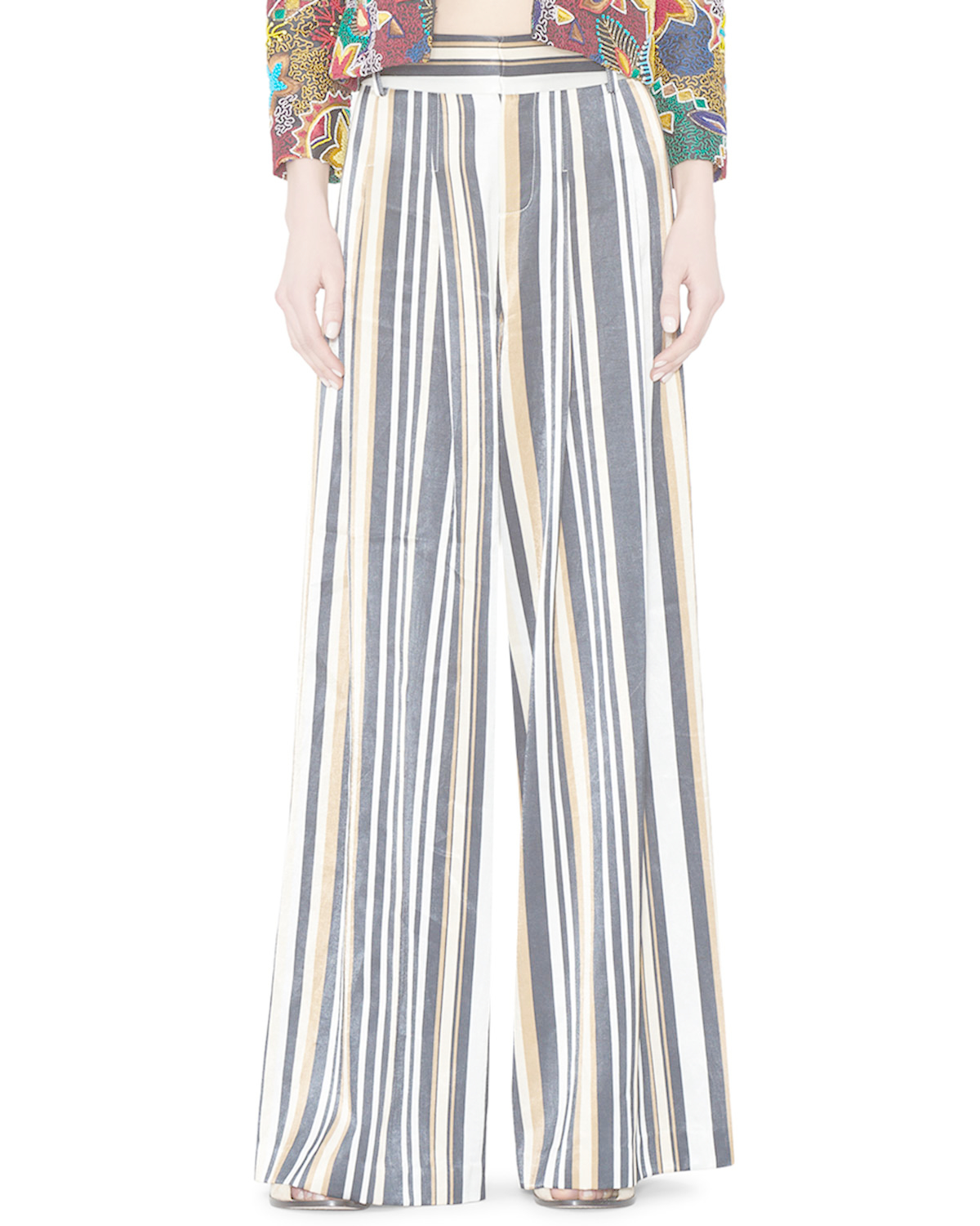 alice olivia striped pants