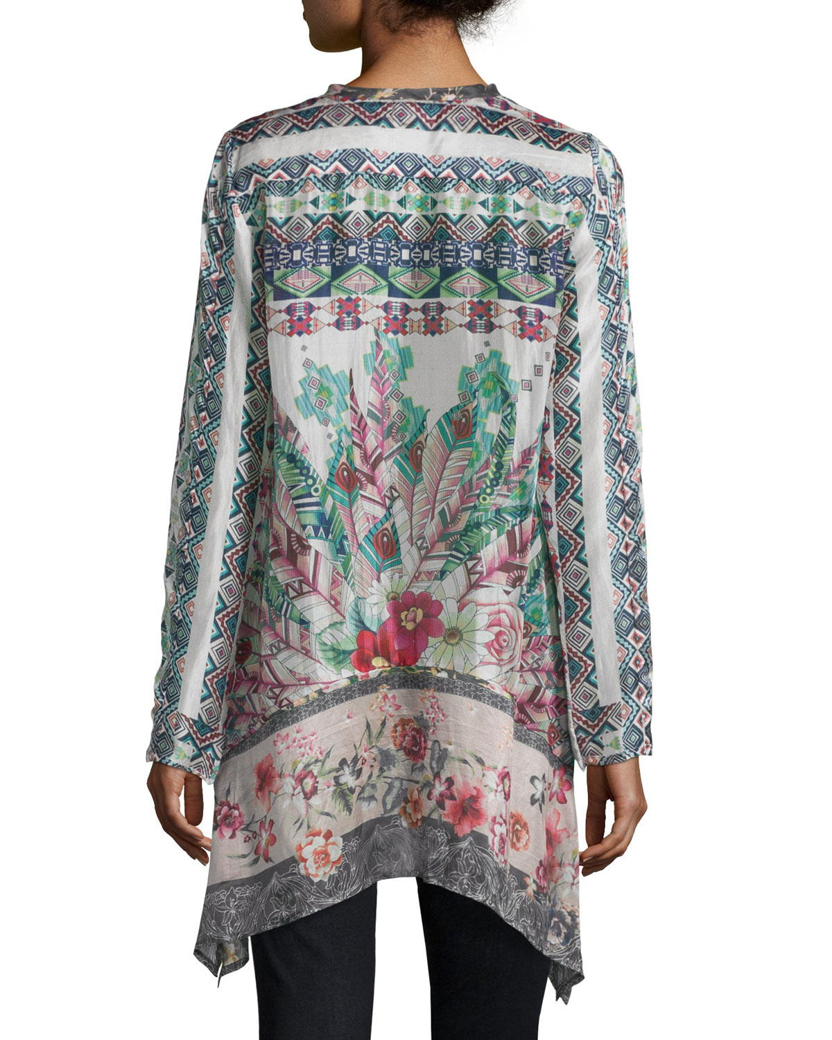 Lyst - Johnny Was Tribeca Printed Georgette Tunic